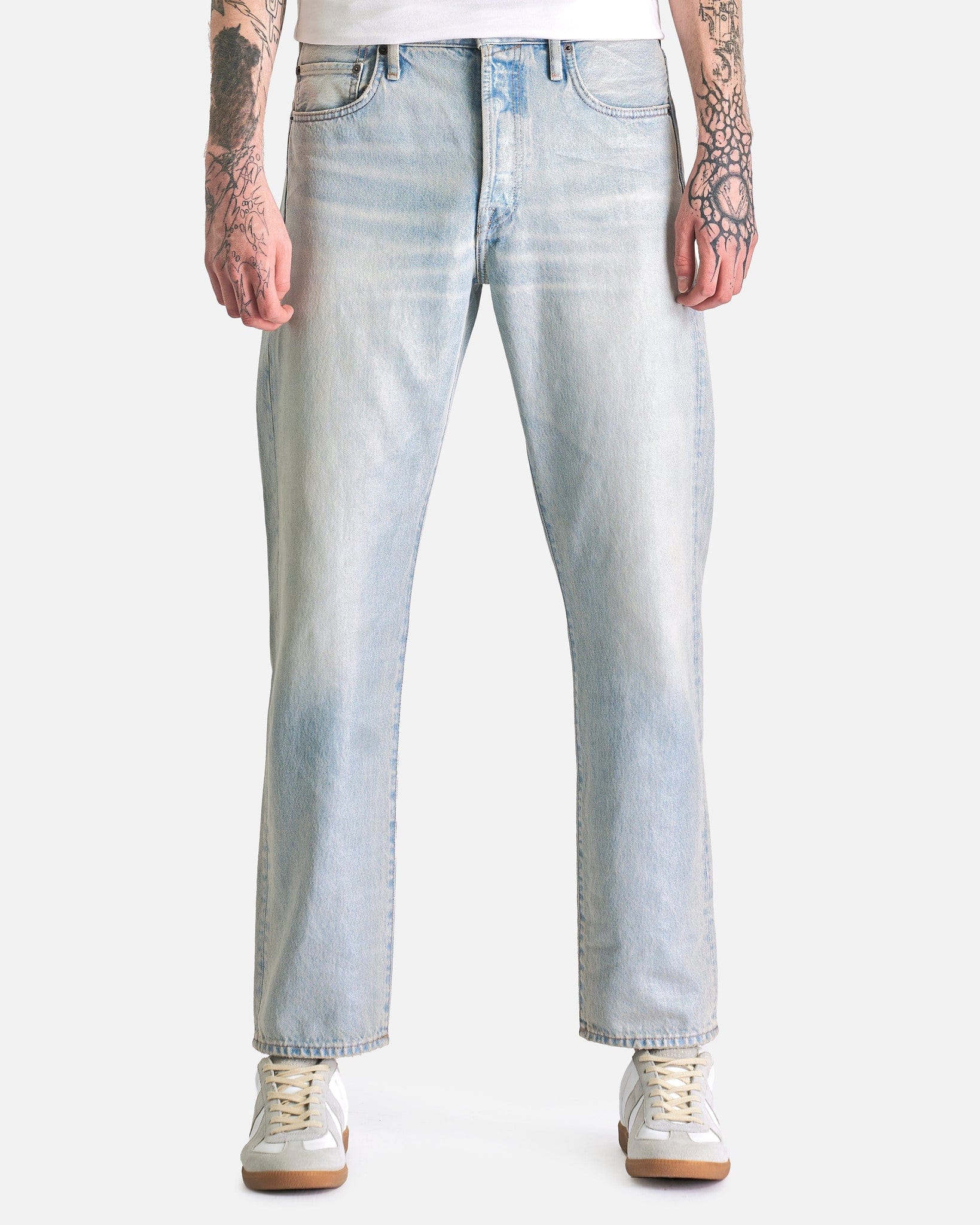 Оригінальна 1996 Holo Mermaid Denim In Light Blue Acne studios – боковий вид