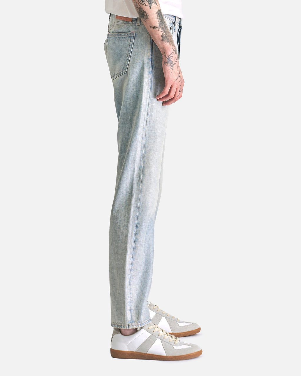 Оригінальна 1996 Holo Mermaid Denim In Light Blue Acne studios – вид ззаду