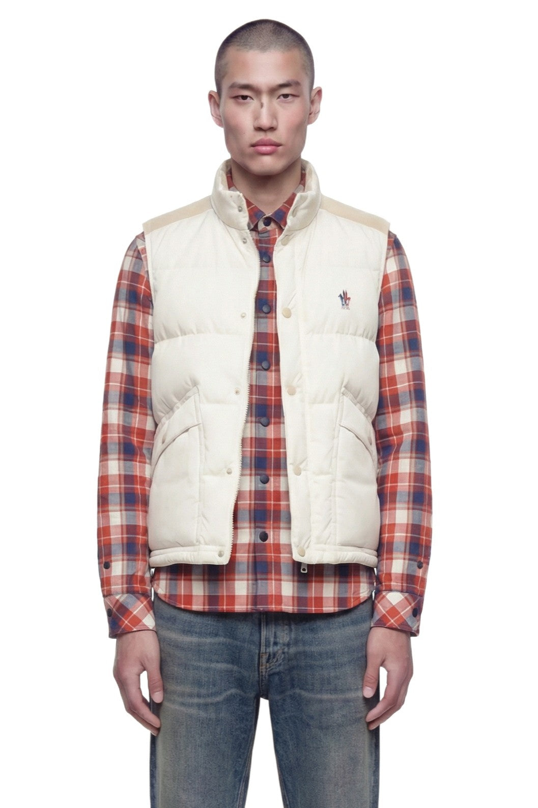 Sacis Down Gilet Moncler – Гарантія оригінальності – боковий вид