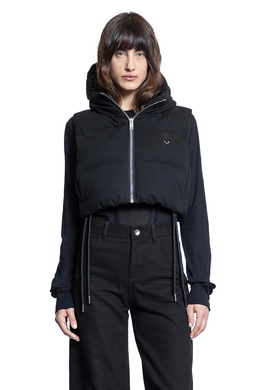 Alexia Cropped Hooded Down Vest Moncler оригінал – Купити в Україні – боковий вид