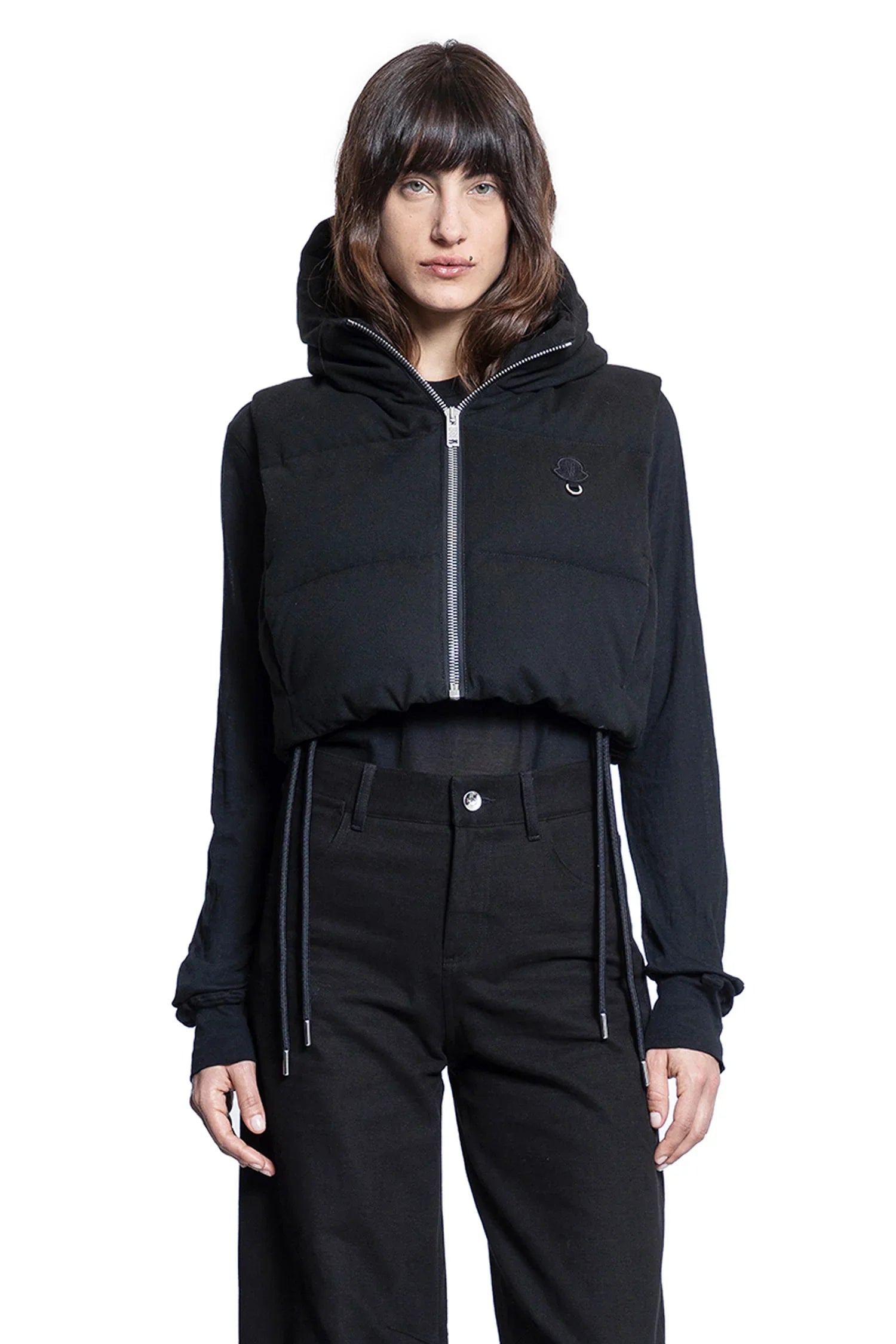 Alexia Cropped Hooded Down Vest Moncler оригінал – Купити в Україні – боковий вид