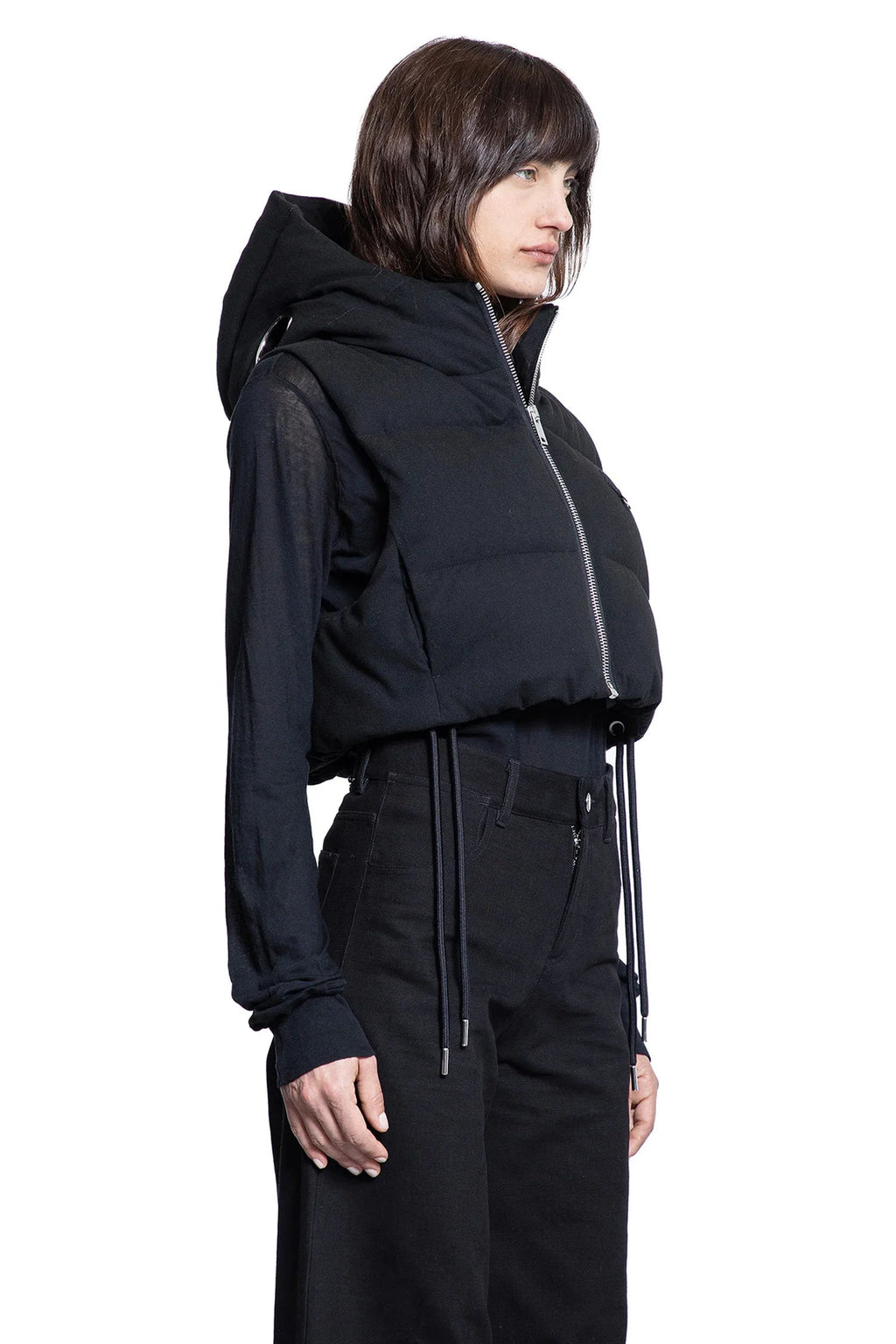 Alexia Cropped Hooded Down Vest Moncler оригінал – Купити в Україні – вид ззаду