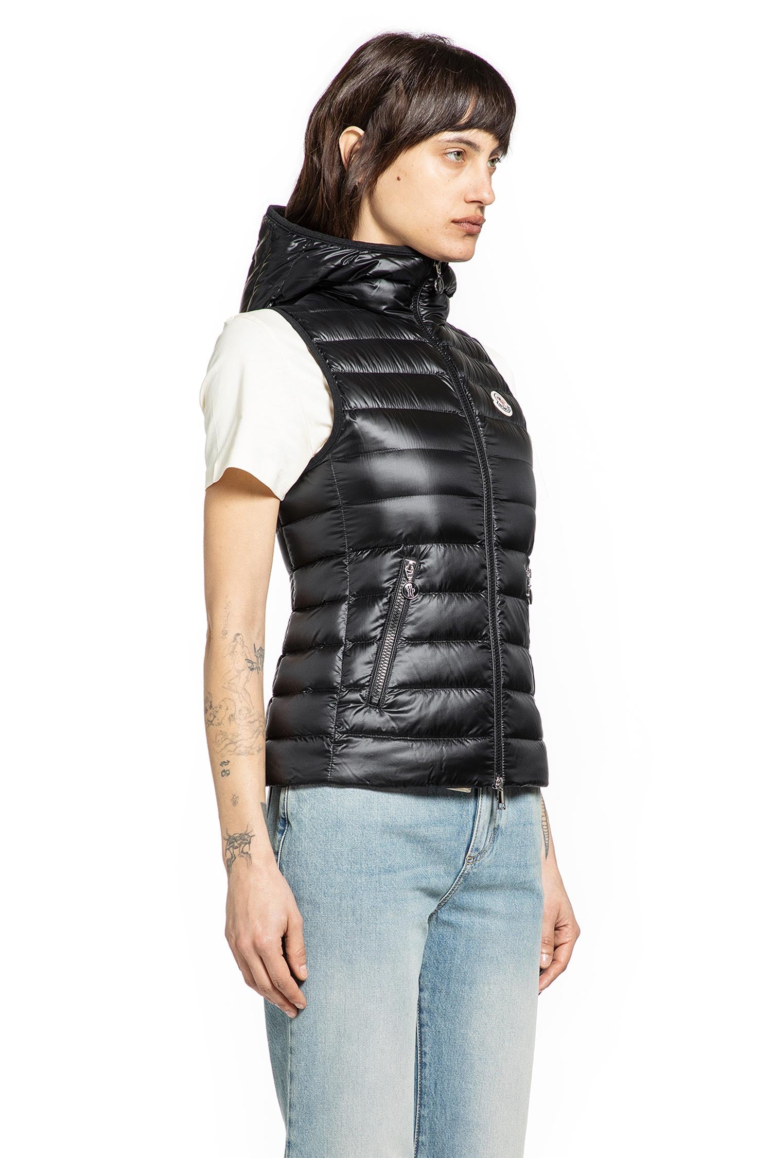 Glygosse Hooded Down Gilet Moncler – Гарантія оригінальності – детальний вид