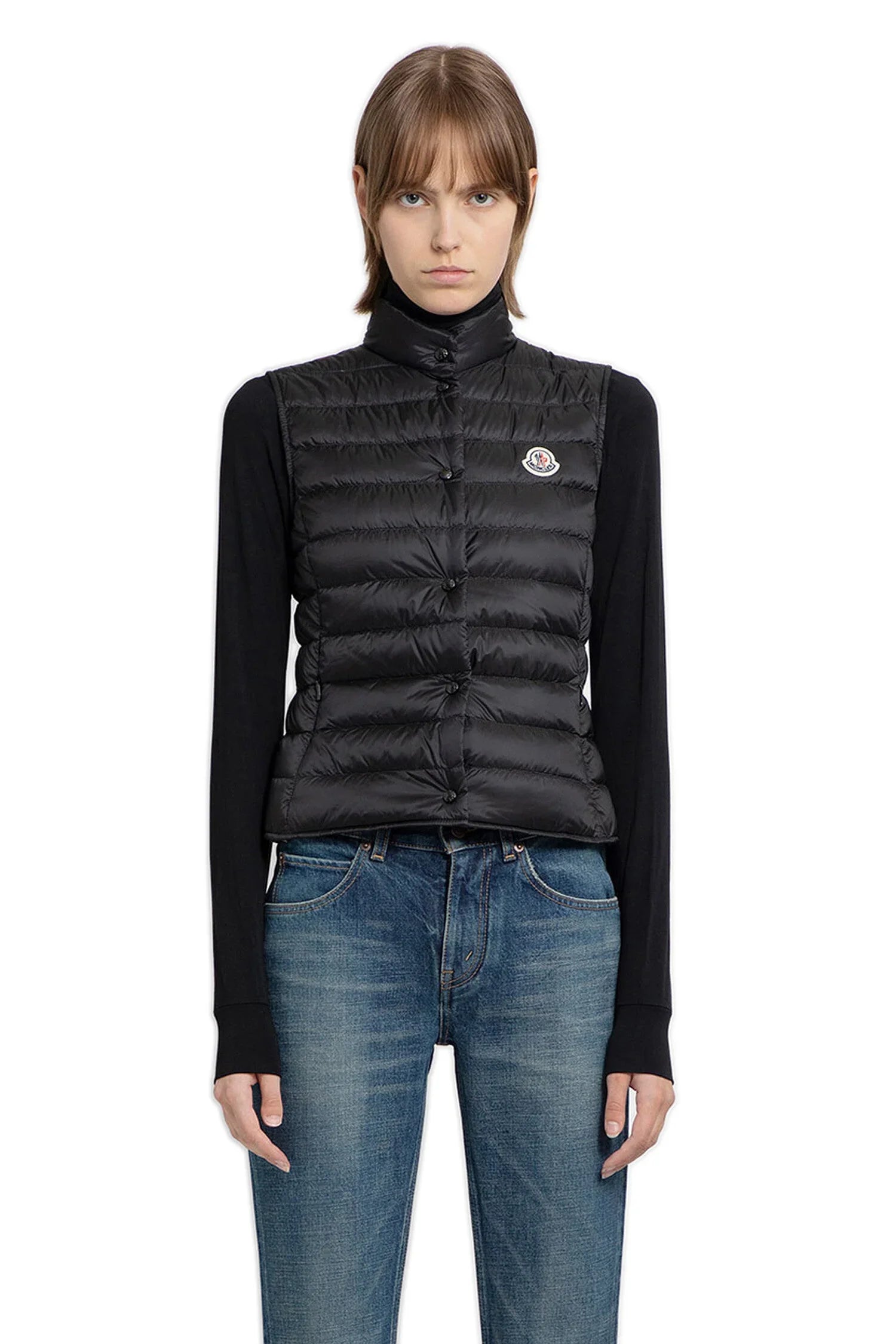 Оригінальна Liane Down Gilet Moncler – боковий вид