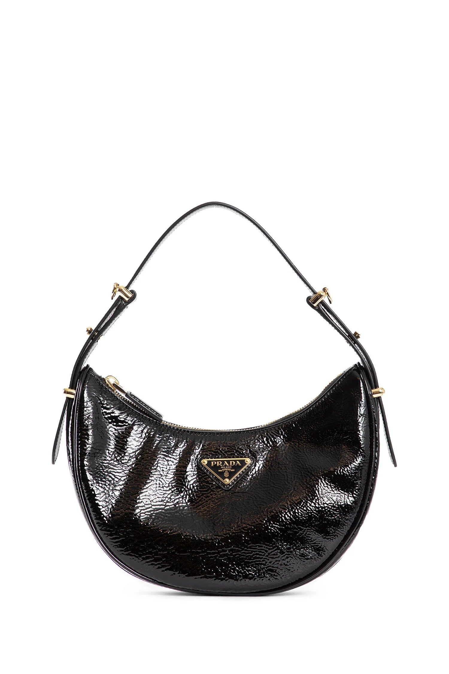 Оригінальна Arqué Naplak Patent Leather Shoulder Bag Prada – боковий вид