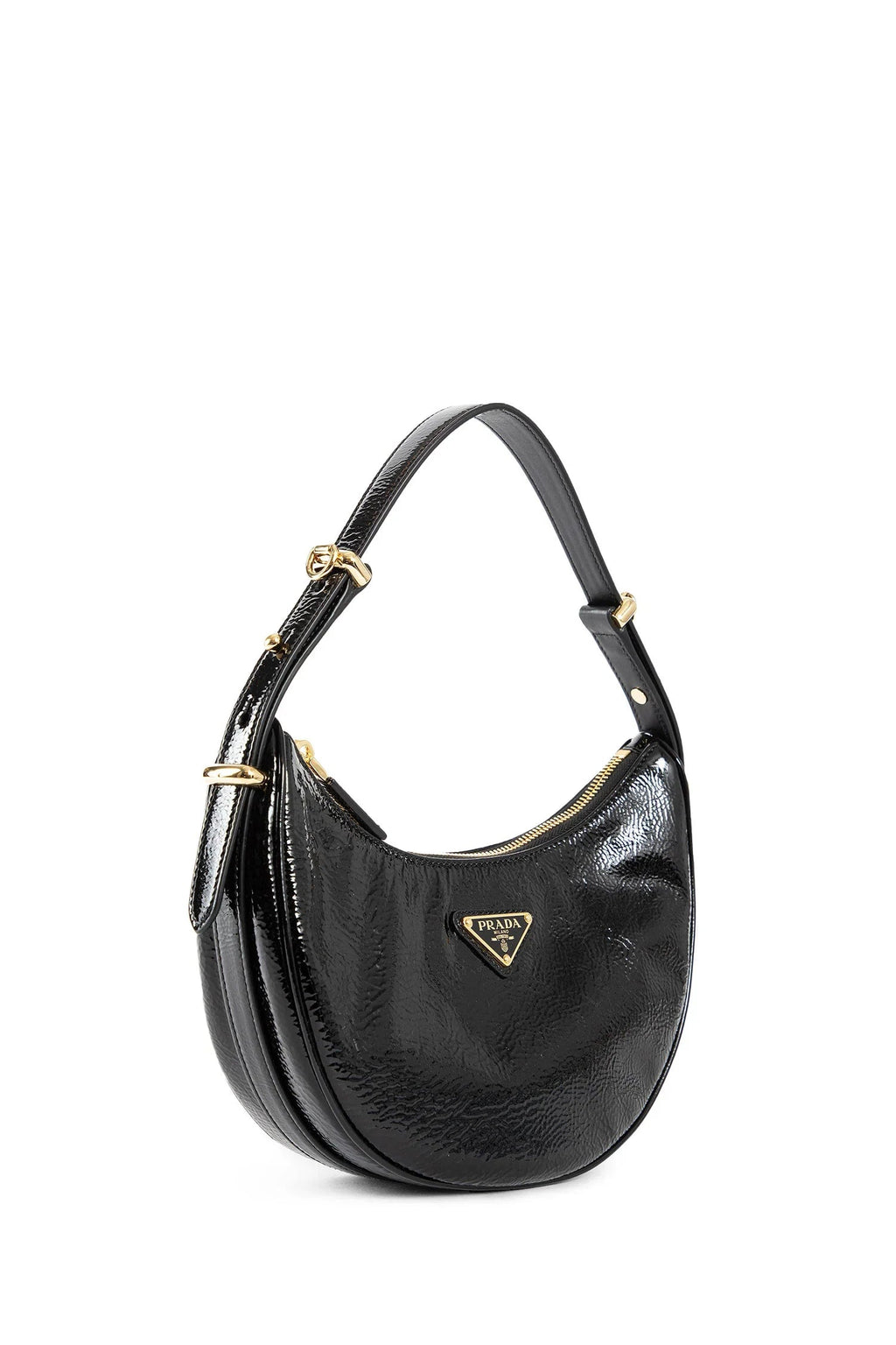 Оригінальна Arqué Naplak Patent Leather Shoulder Bag Prada – вид ззаду