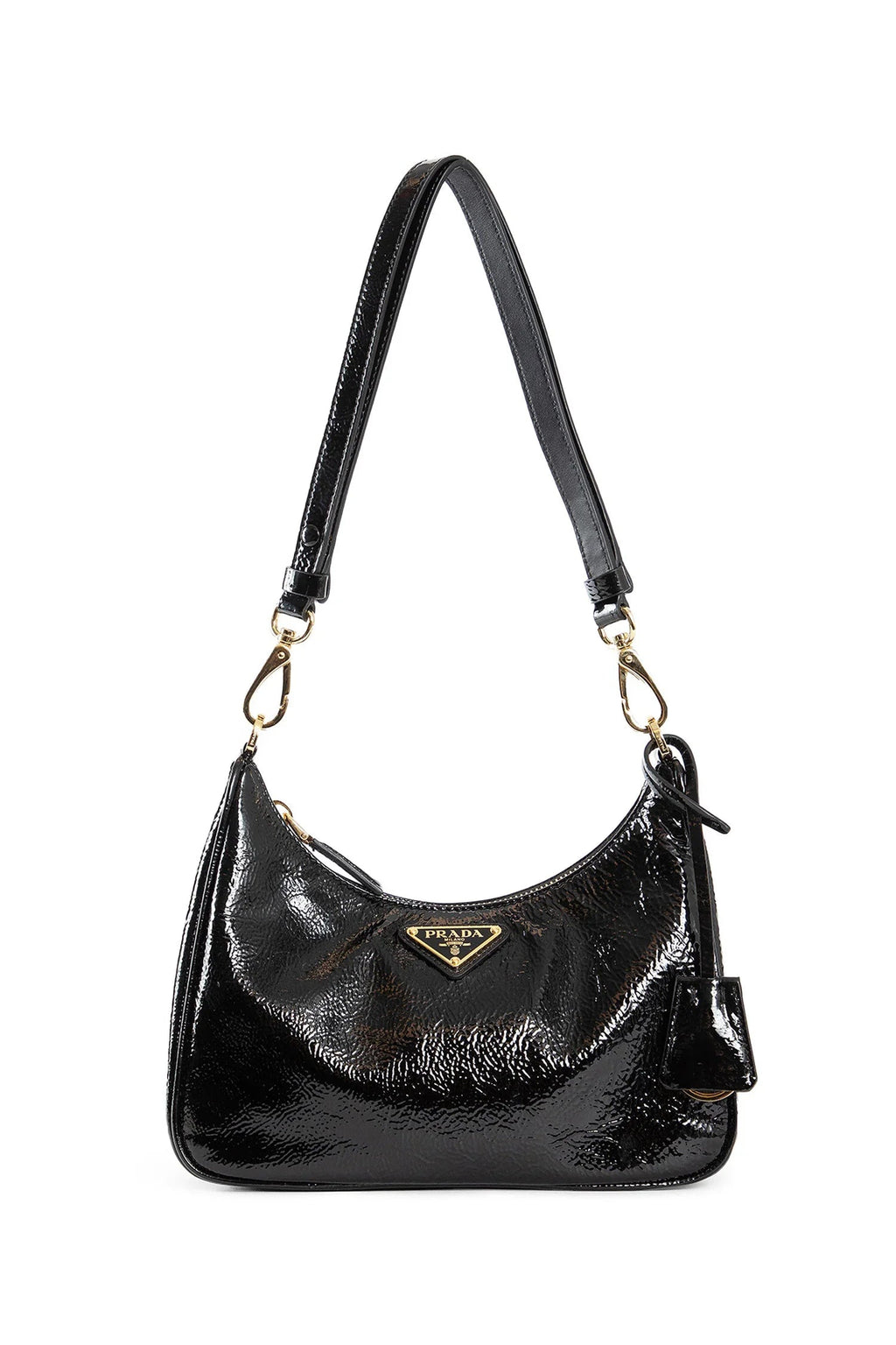 Woman Black Mini Bags Prada – Гарантія оригінальності – боковий вид