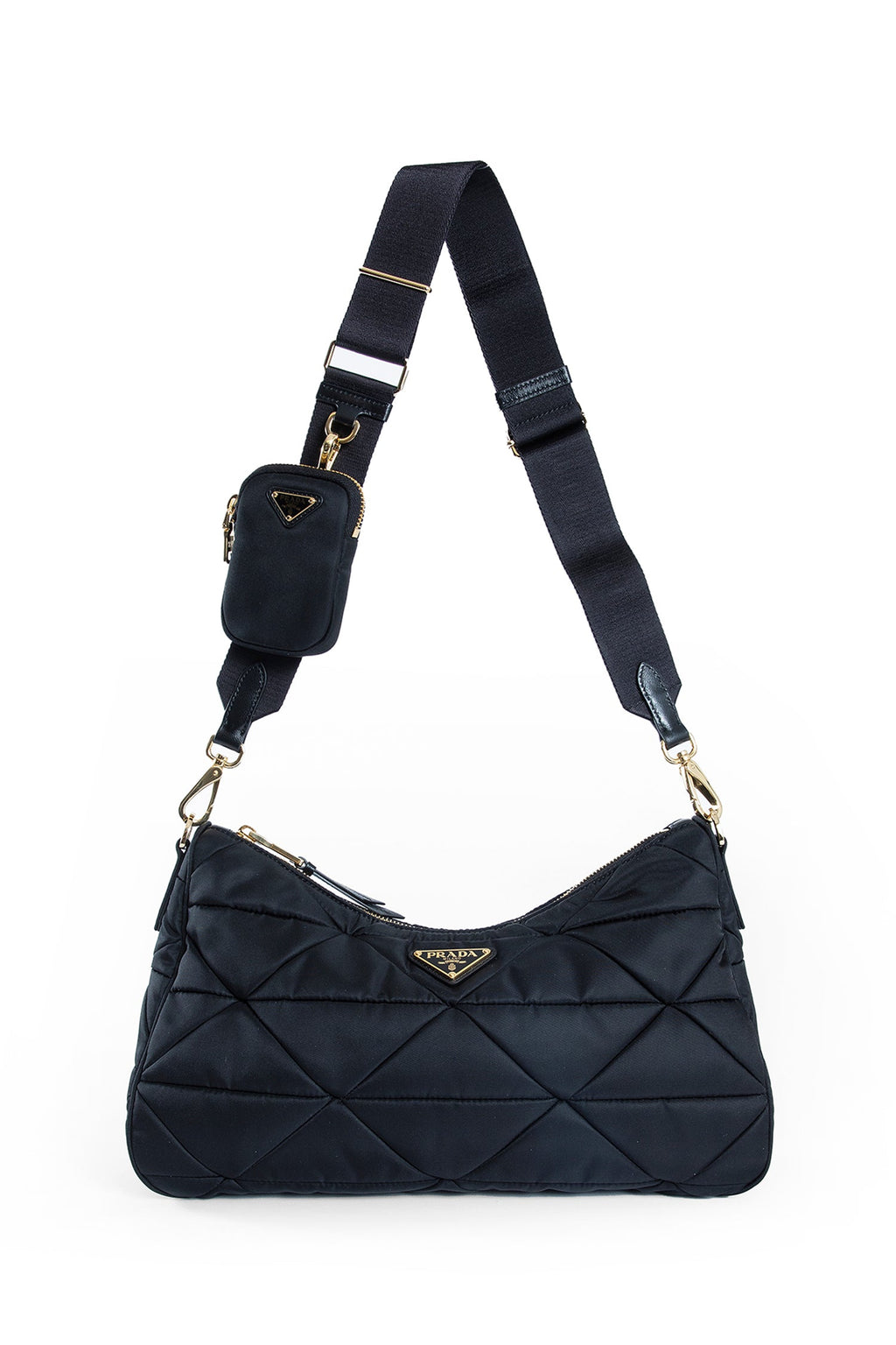 Large Padded Re-Nylon Bag Prada – Гарантія оригінальності – боковий вид