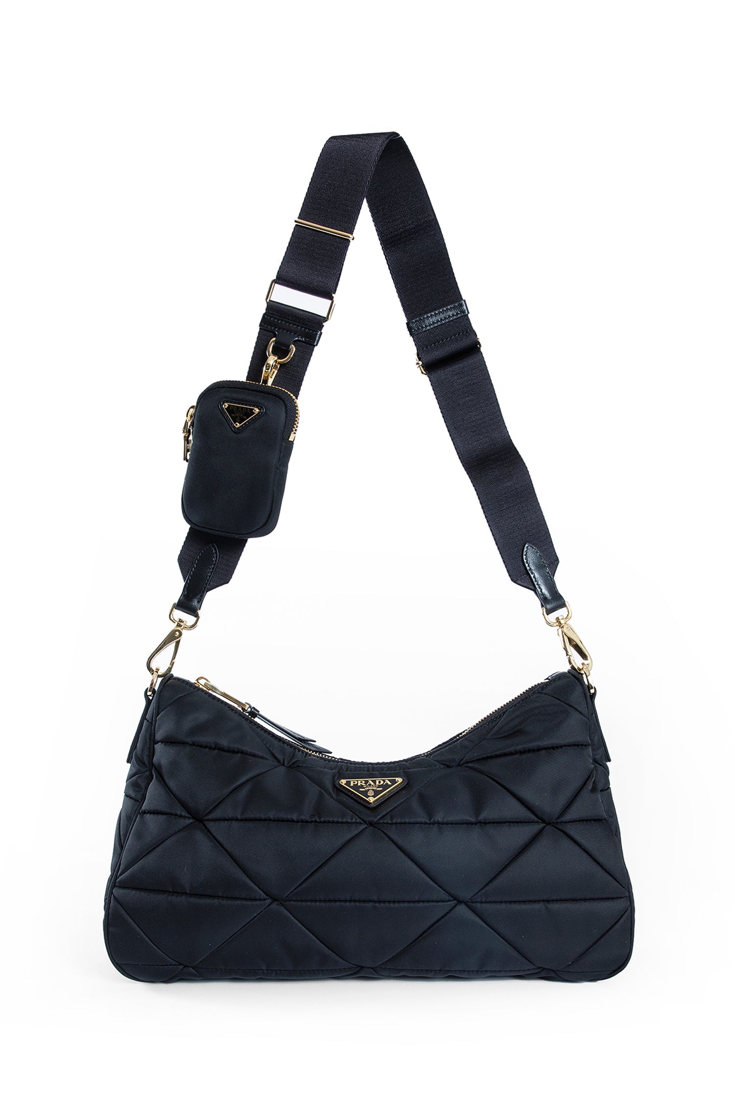Large Padded Re-Nylon Bag Prada – Гарантія оригінальності – боковий вид