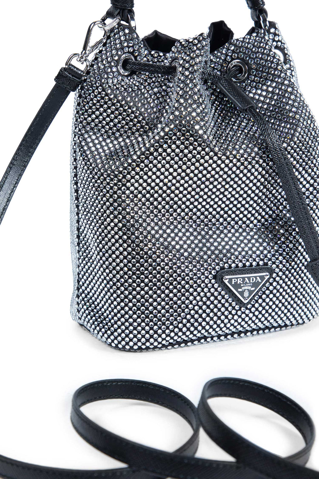 Satin And Crystals Bucket Bag Prada оригінал – Купити в Україні – збільшений вид