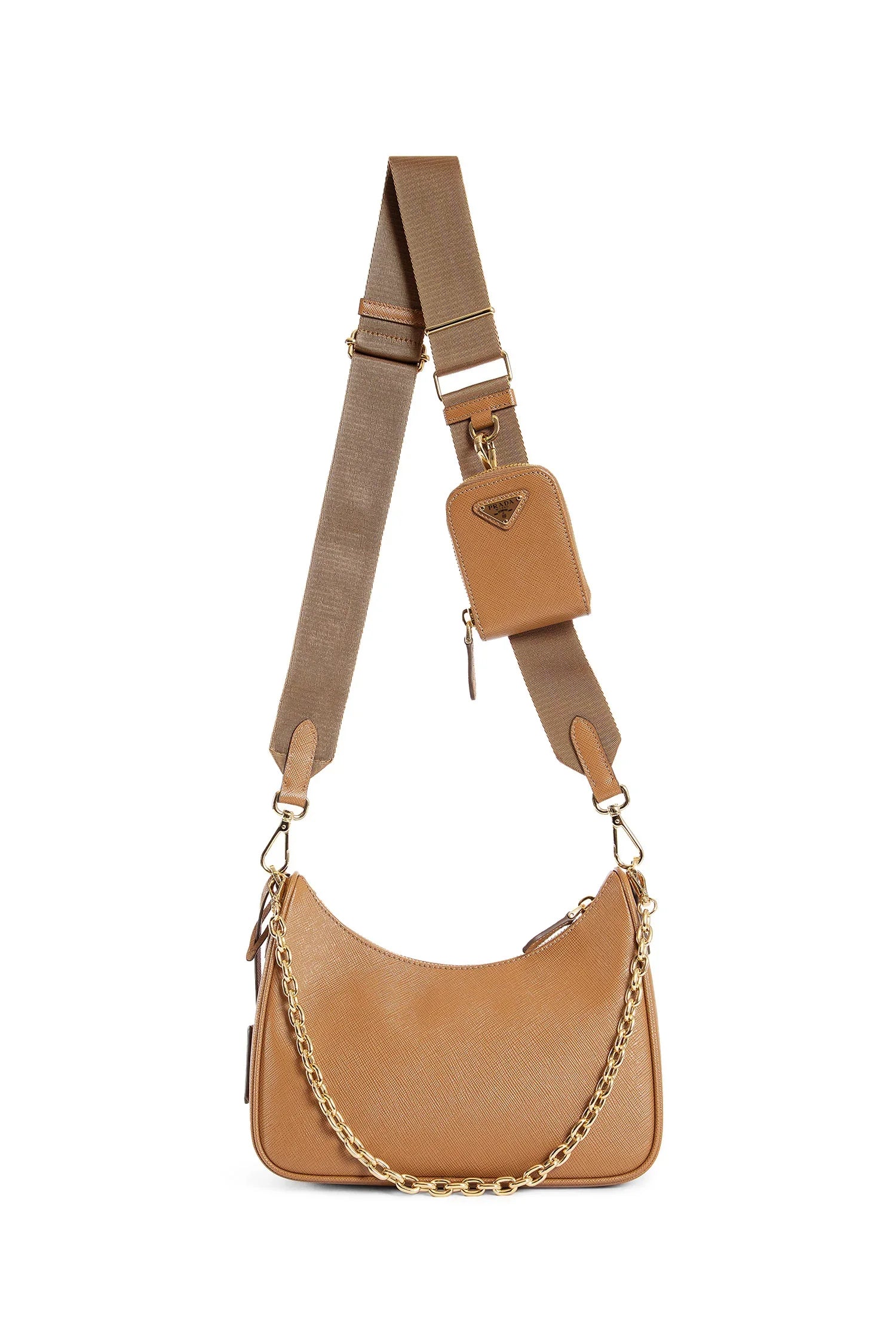 Woman Brown Crossbody Bags Prada – Гарантія оригінальності – детальний вид