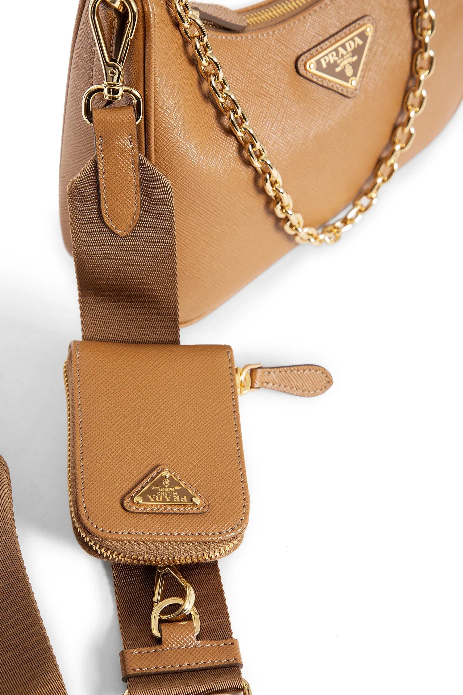 Woman Brown Crossbody Bags Prada – Гарантія оригінальності – збільшений вид