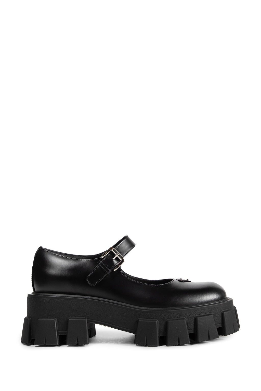 Brushed Leather Monolith Mary Janes Prada оригінал – Купити в Україні – боковий вид