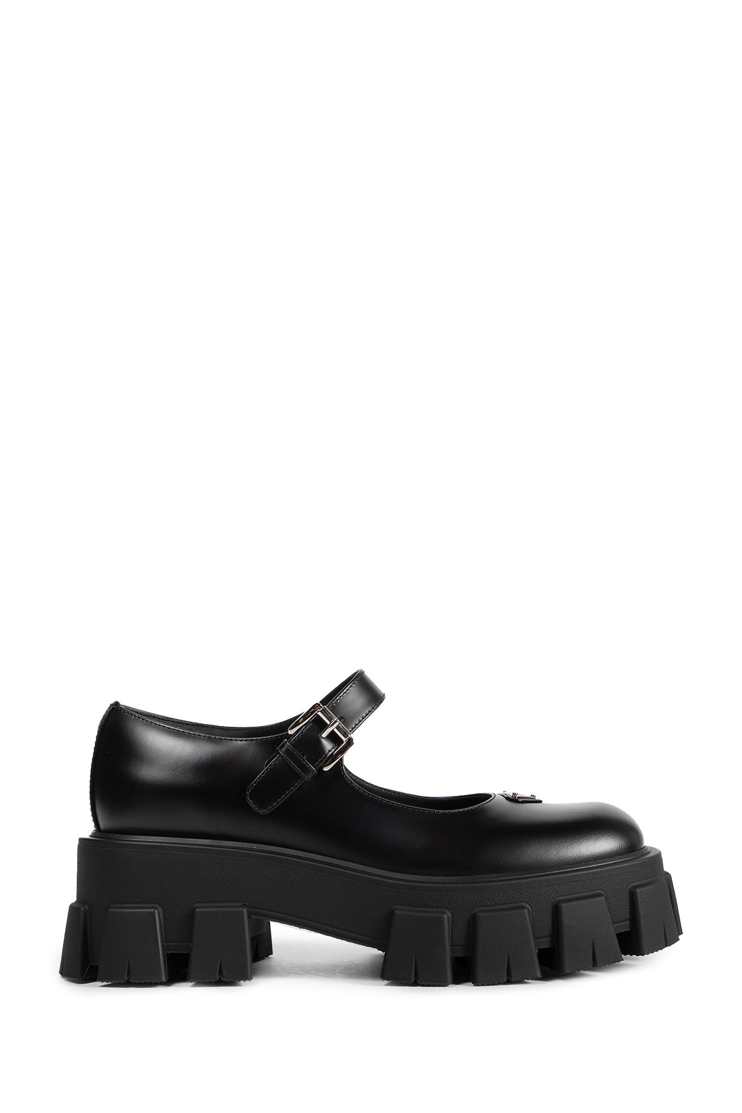 Brushed Leather Monolith Mary Janes Prada оригінал – Купити в Україні – боковий вид