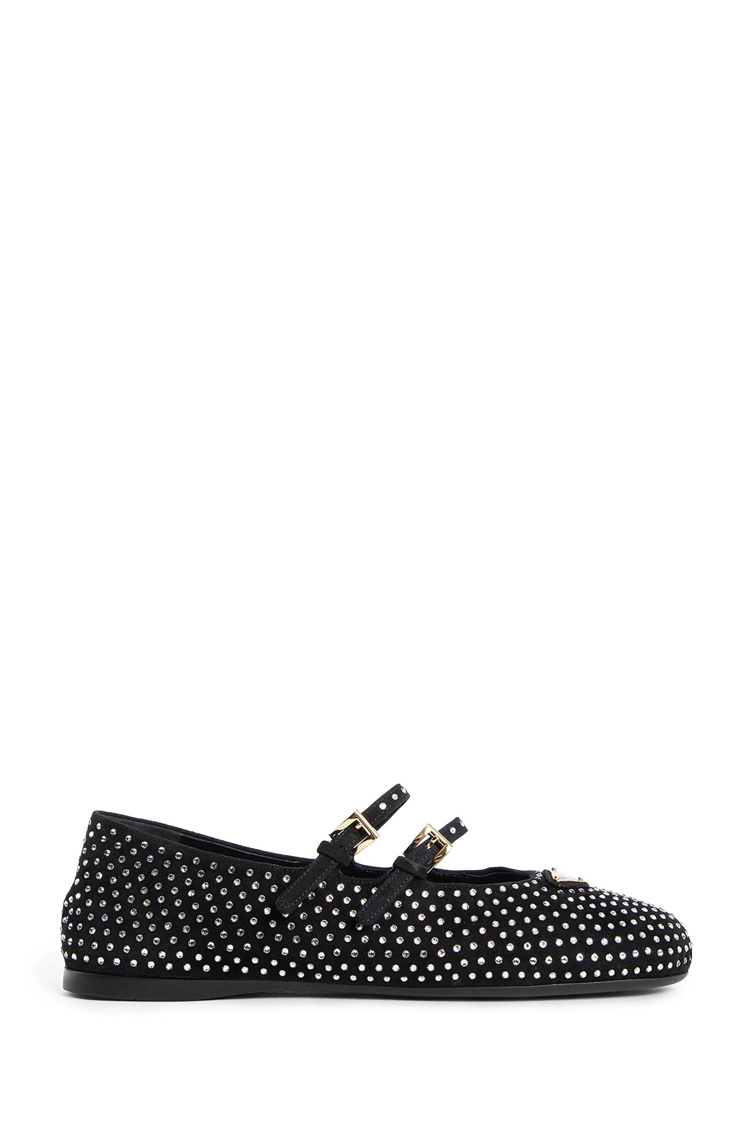 Оригінальна Woman Black Flats Prada – боковий вид