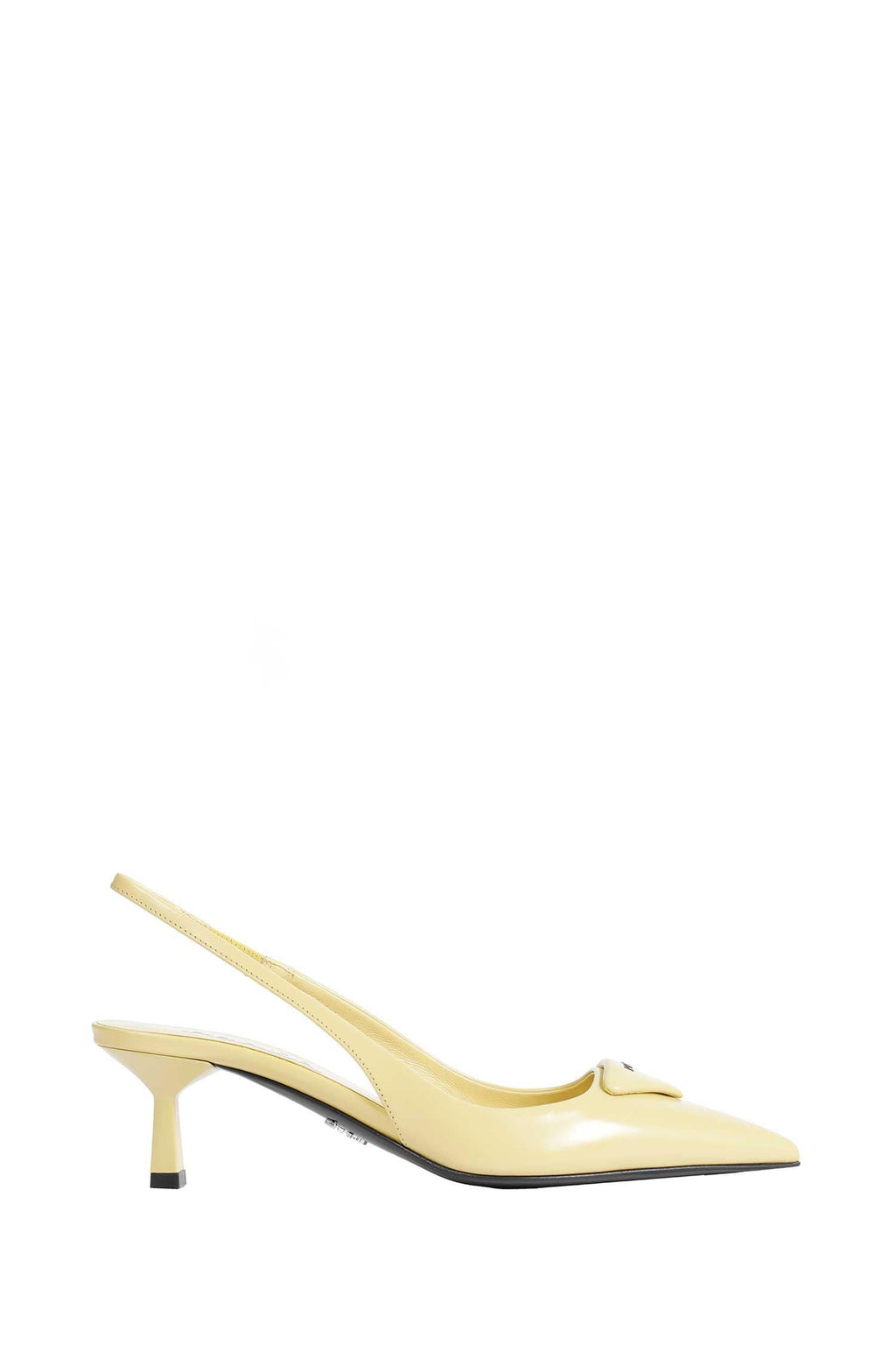 Brushed Leather Singback Pumps Prada – Гарантія оригінальності – боковий вид