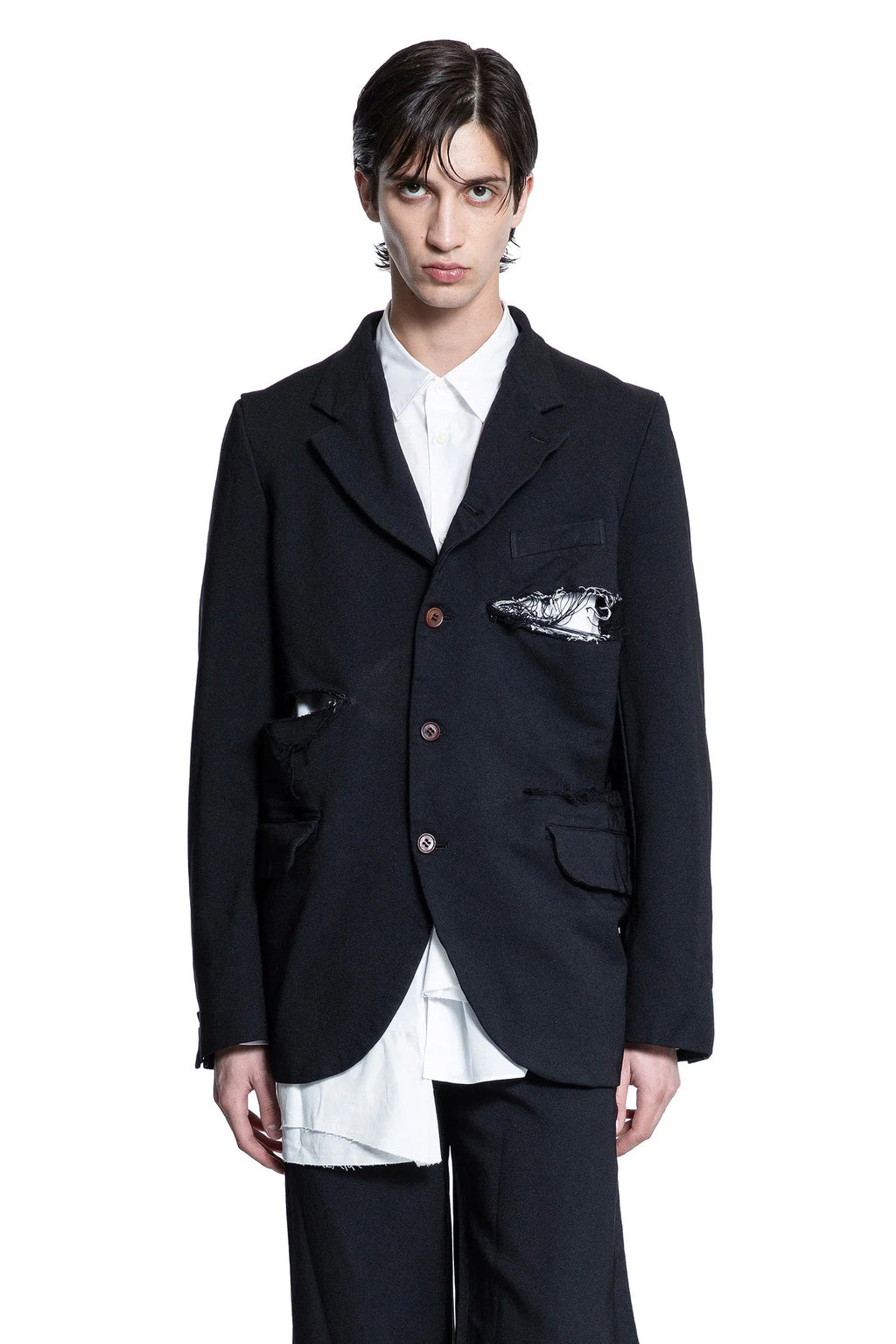 Оригінальна Destroyed Nylon Blazer Comme des garcons – боковий вид