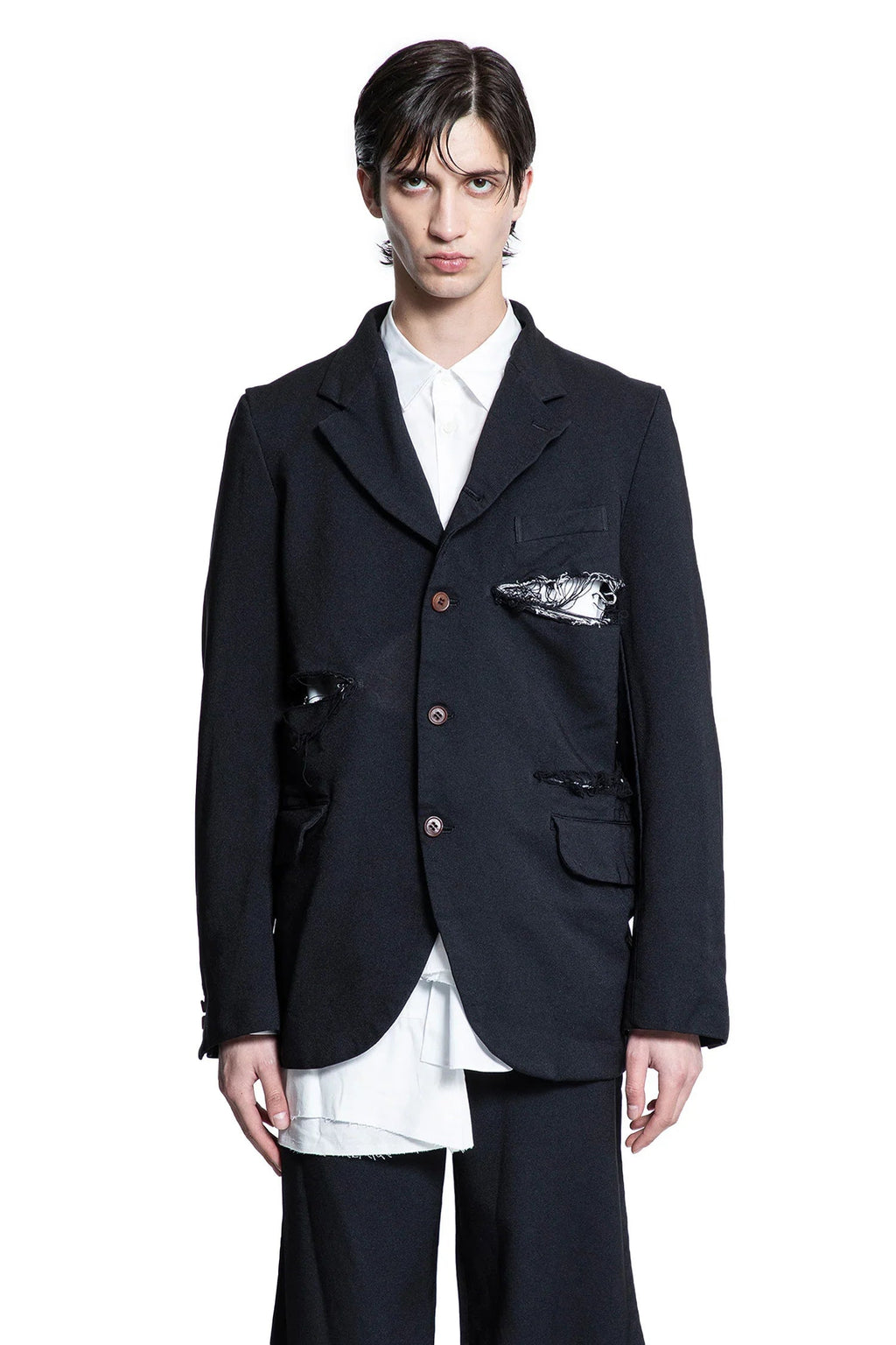 Оригінальна Destroyed Nylon Blazer Comme des garcons – вид ззаду