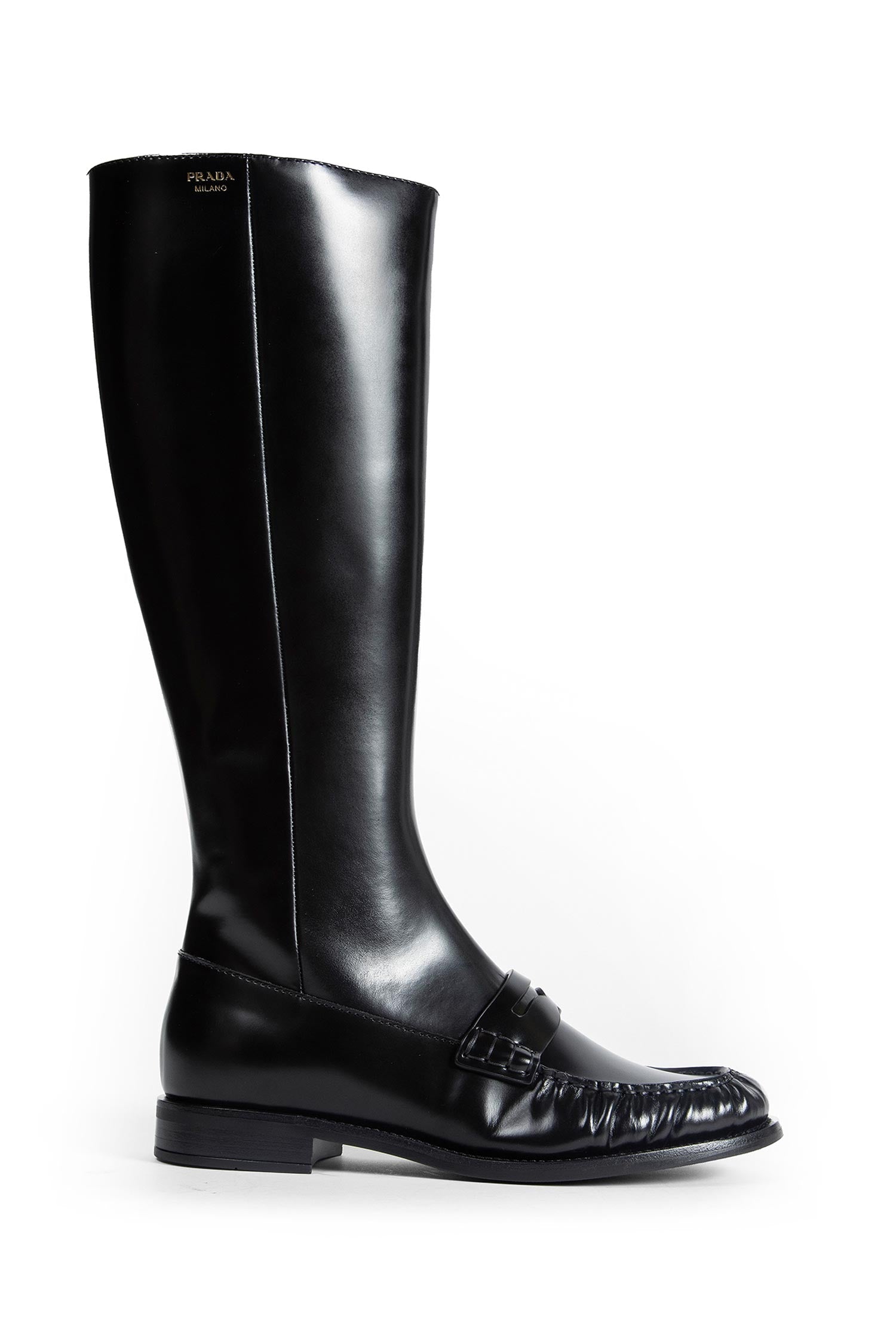 Оригінальна Leather Loafer Boots Prada – боковий вид