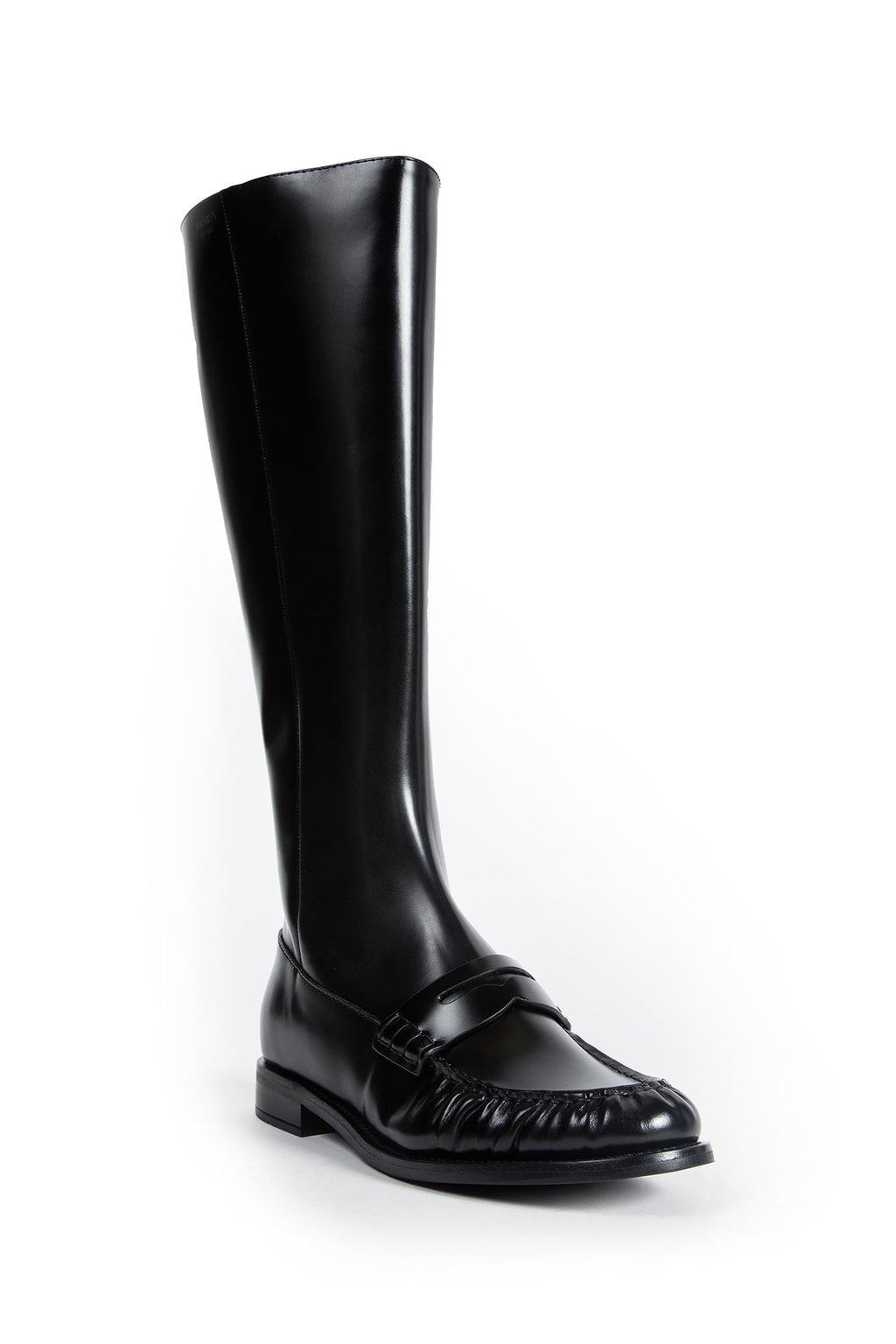 Оригінальна Leather Loafer Boots Prada – вид ззаду