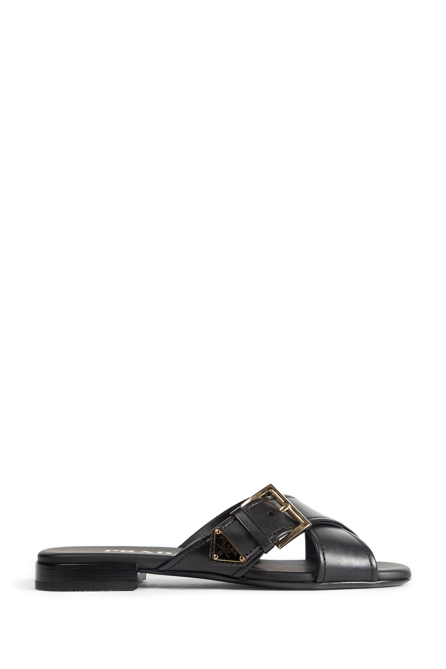 Crisscross Slides With Buckle Prada оригінал – Купити в Україні – боковий вид