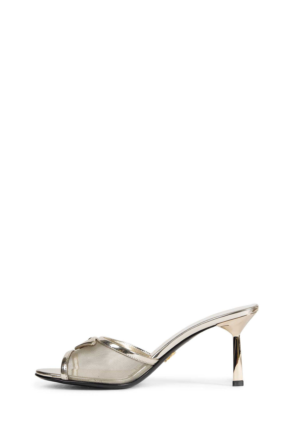 Оригінальна Metallic Leather Mesh Mules Prada – збільшений вид