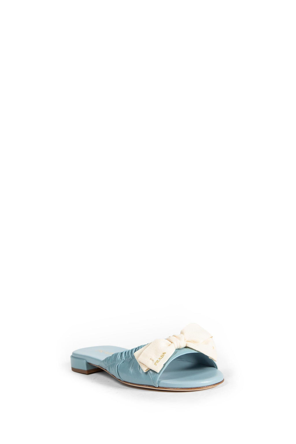 Leather Bow Embellished Sandals Prada – Гарантія оригінальності – вид ззаду