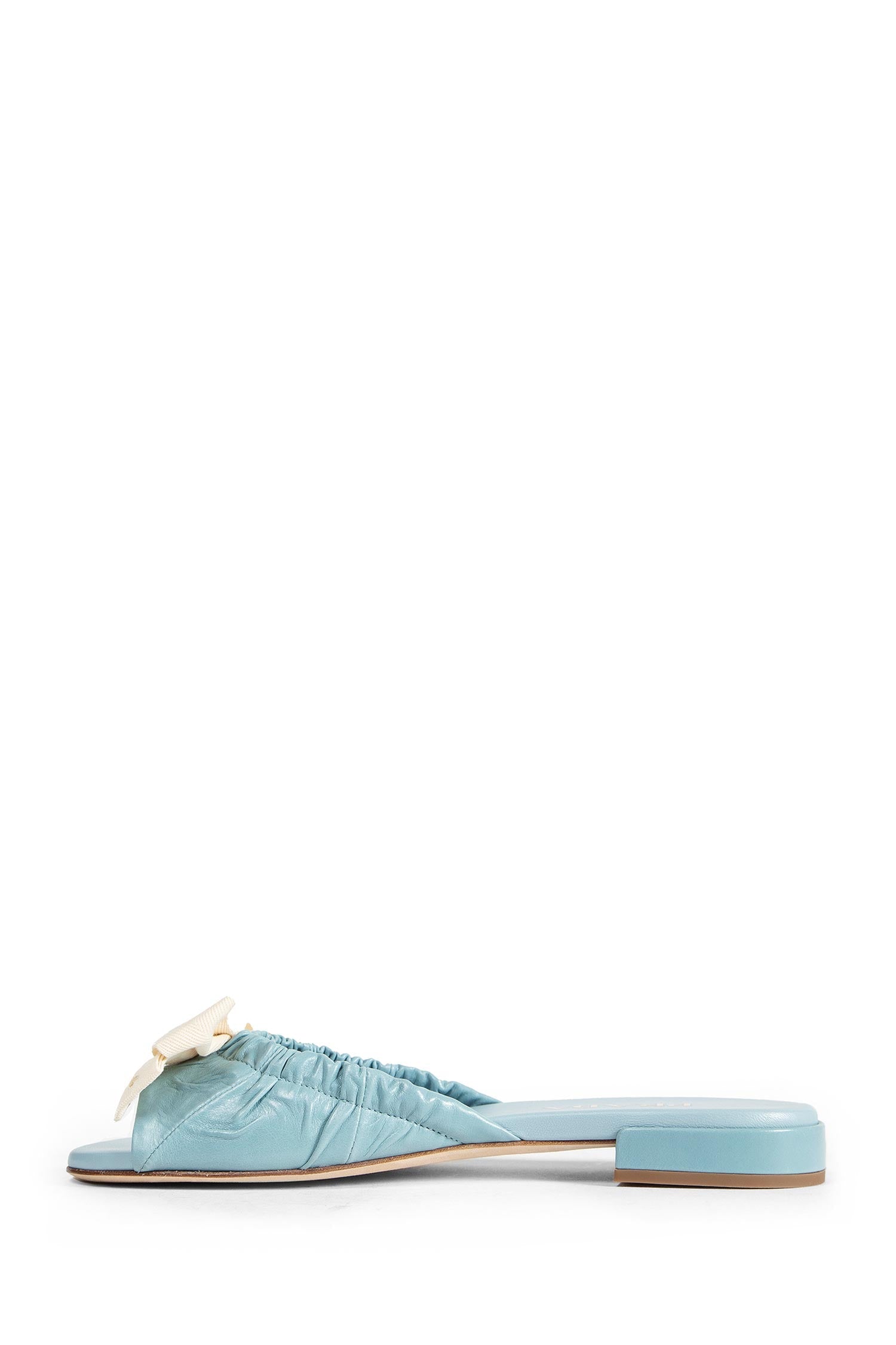 Leather Bow Embellished Sandals Prada – Гарантія оригінальності – збільшений вид