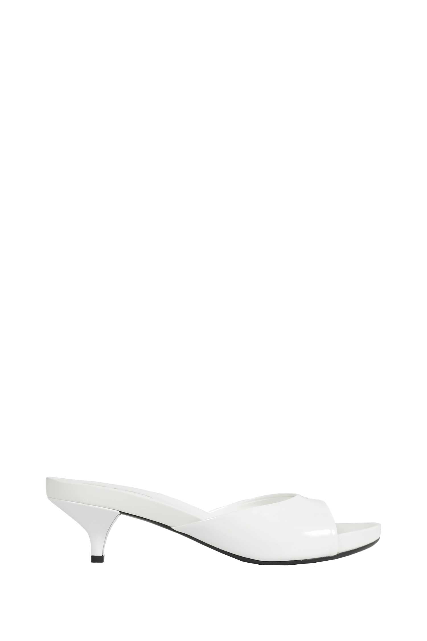 Оригінальна Patent Leather Kitten Heel Sandals Prada – боковий вид
