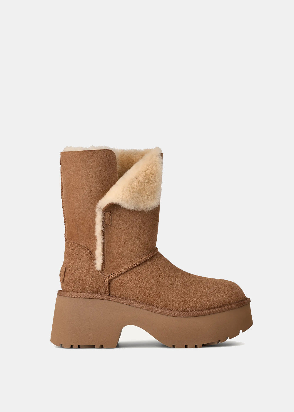 Brown Platform Suede Boots Ugg оригінал – Купити в Україні – боковий вид