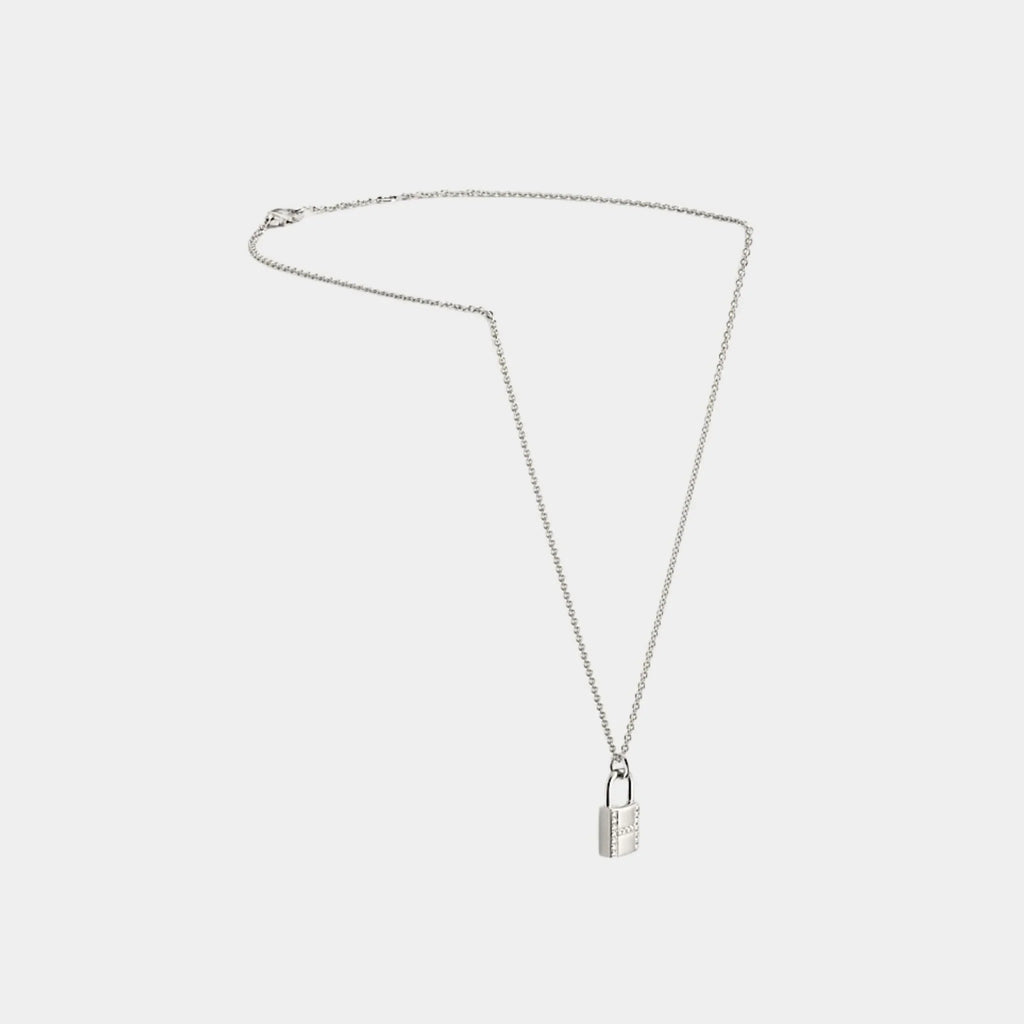 Оригінальна Kelly Padlock Pendant White Gold Hermes – боковий вид