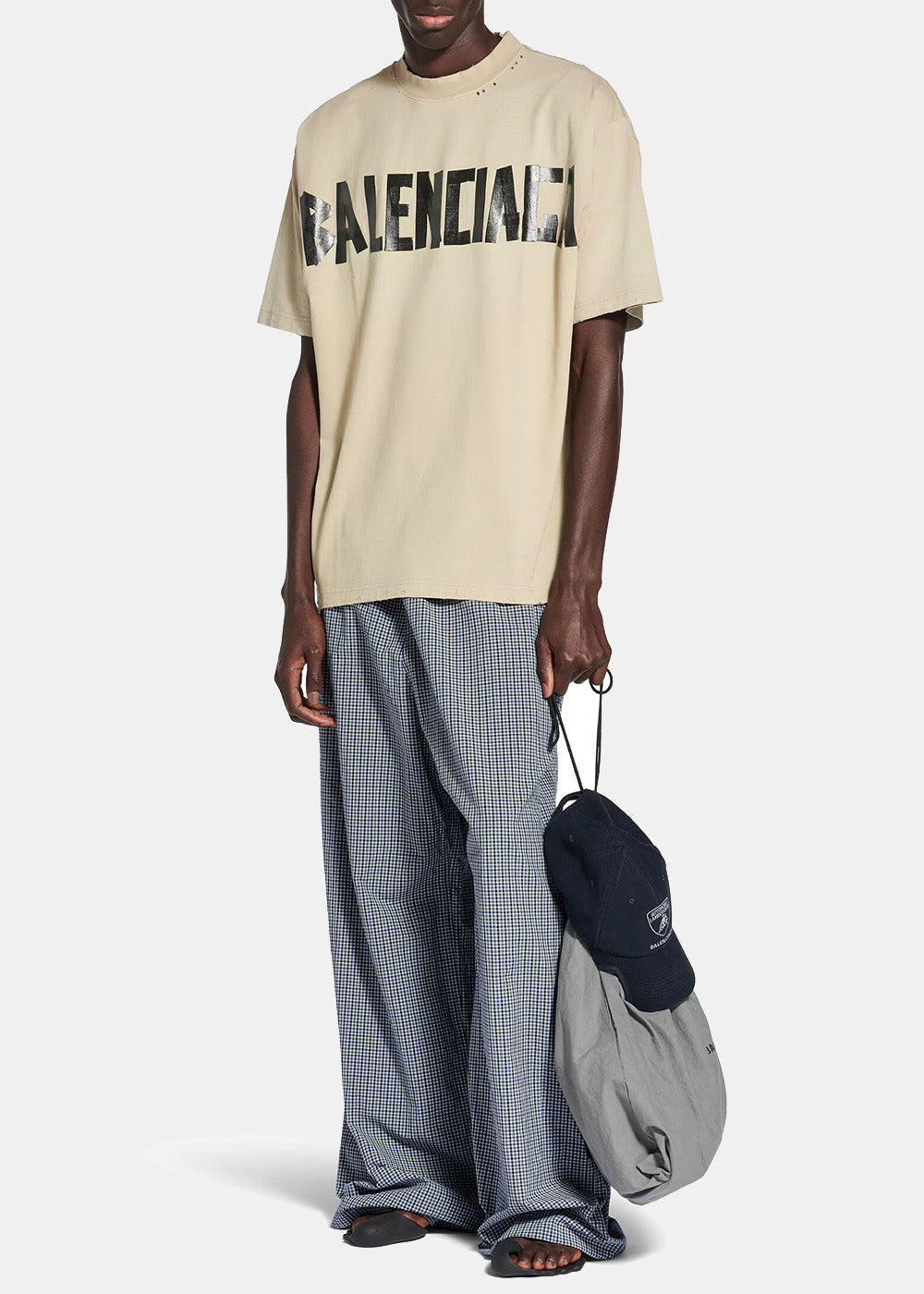 Beige Tape Type Dry Jersey T-Shirt Balenciaga оригінал – Купити в Україні – детальний вид