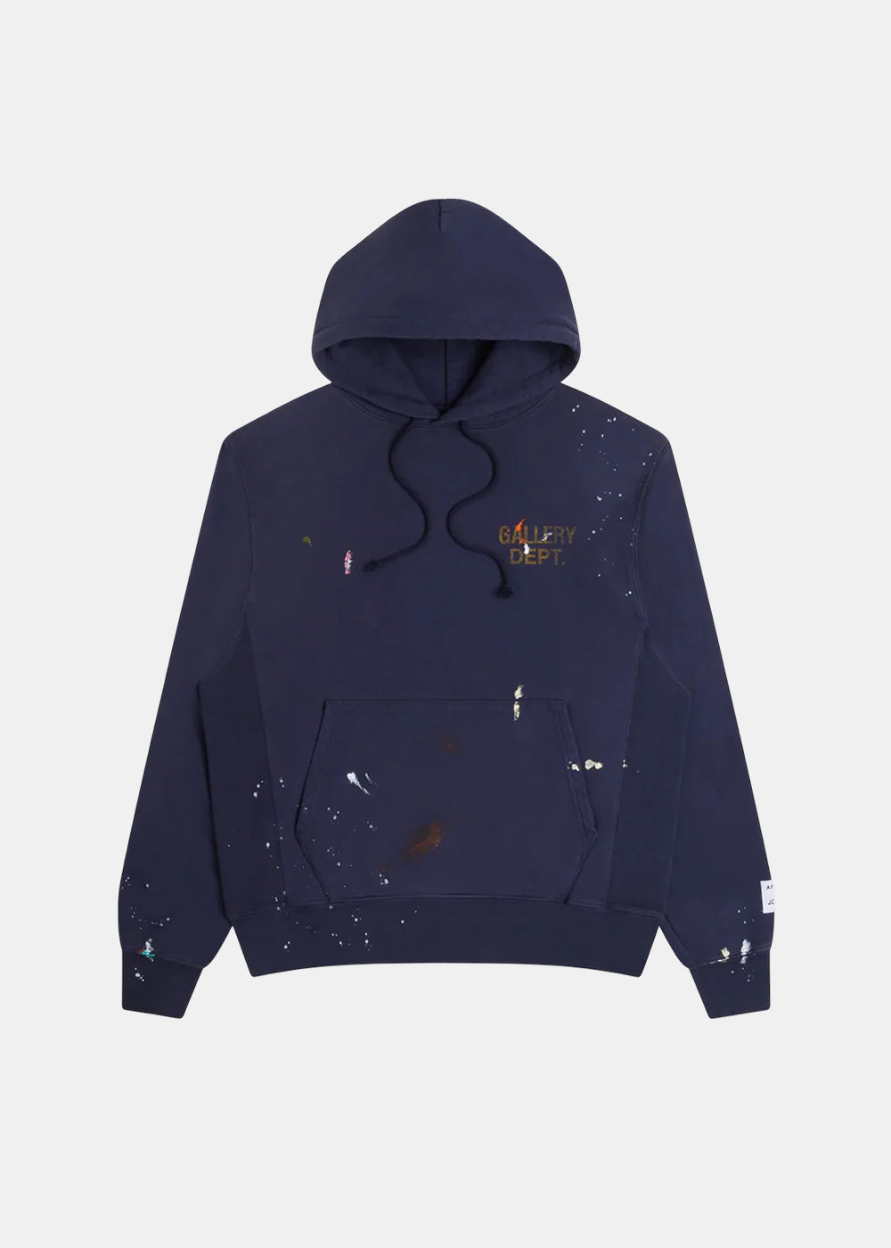 Оригінальна Dark Blue Logo-Detail Painted Hoodie Gallery department – боковий вид