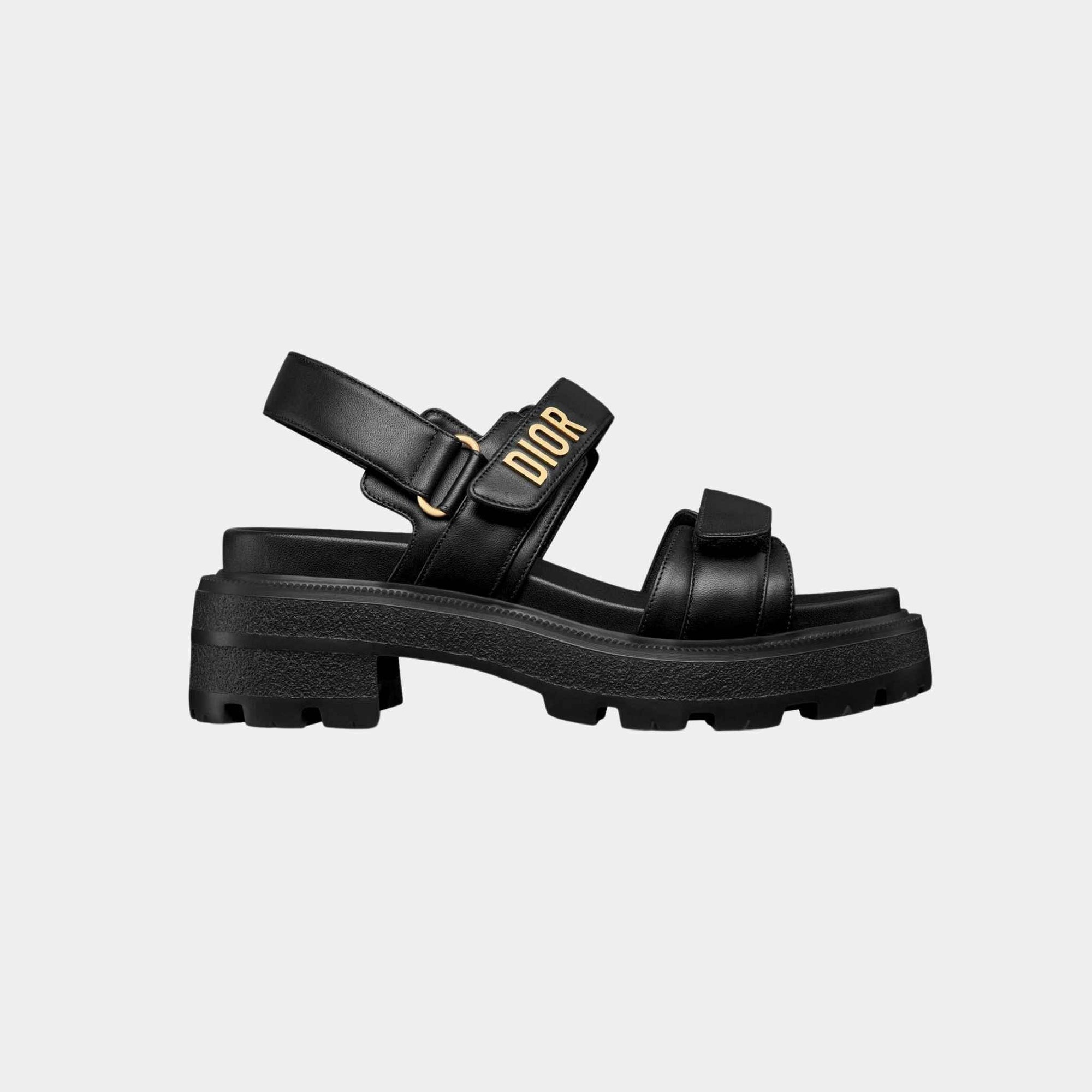 Оригінальна act Platform Sandal Black Lambskin Dior – боковий вид