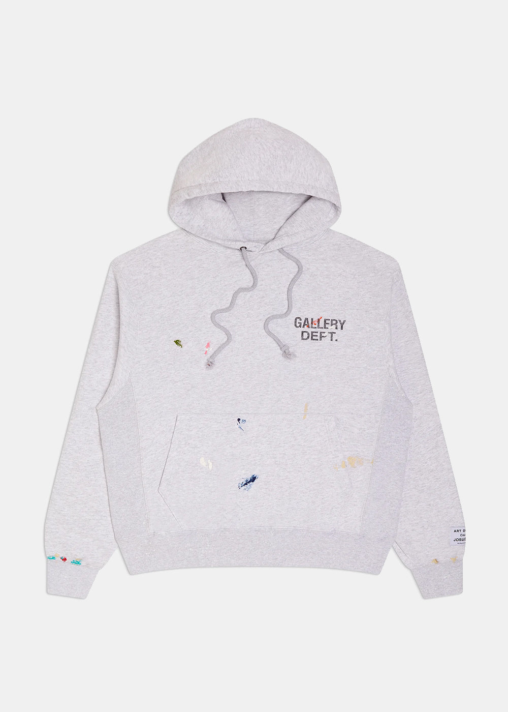 Оригінальна Light Heather Logo-Detail Painted Hoodie Gallery department – боковий вид