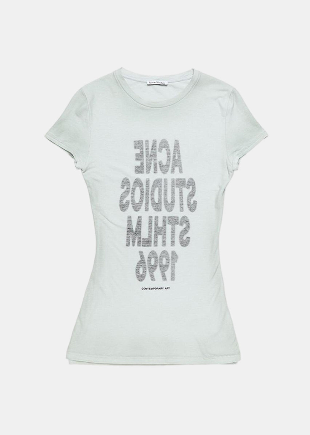 Cold Grey Layered Graphic T-Shirt Acne studios – Гарантія оригінальності – боковий вид