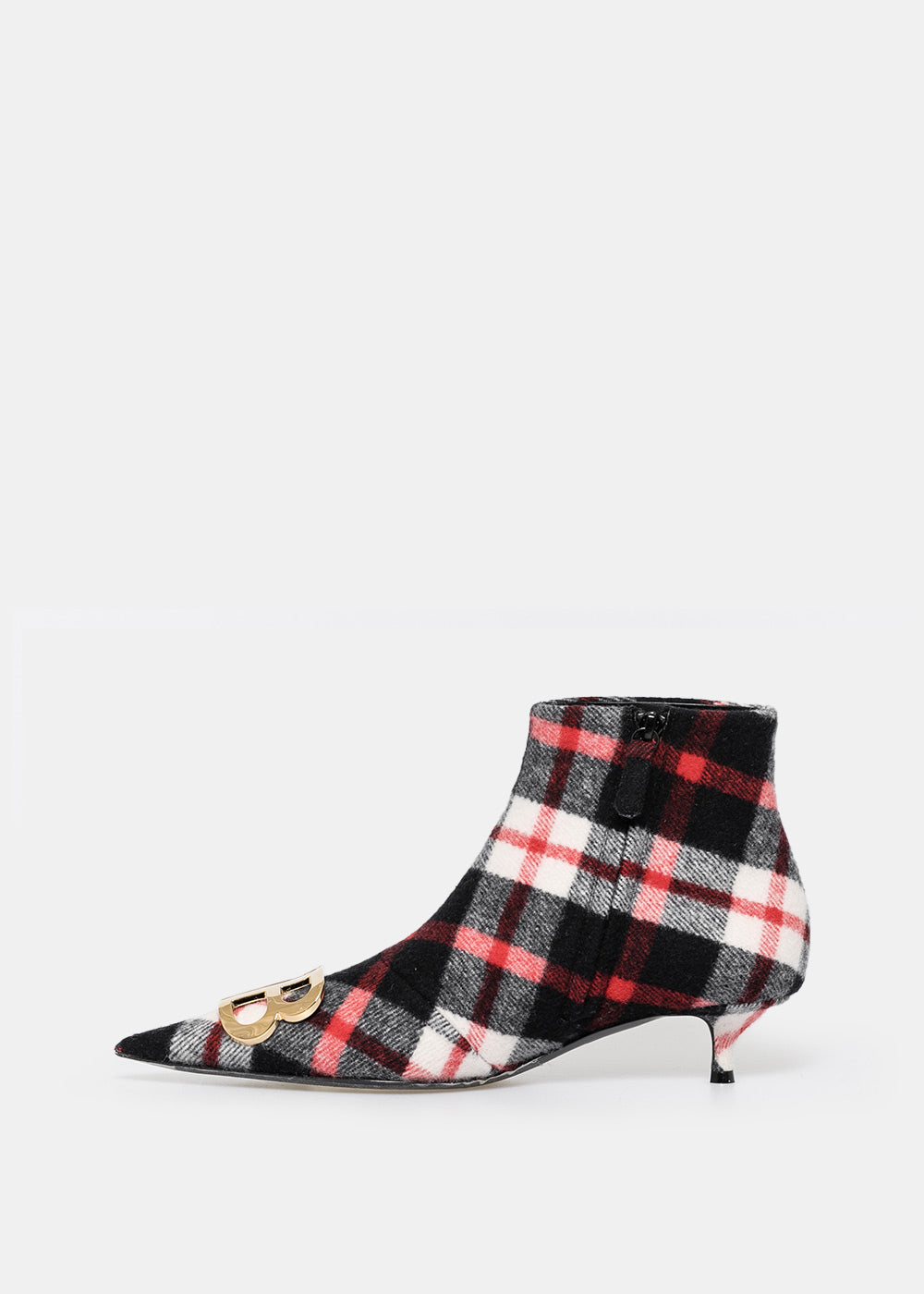Оригінальна Red & Navy Flannel Bb Booties Balenciaga – вид ззаду