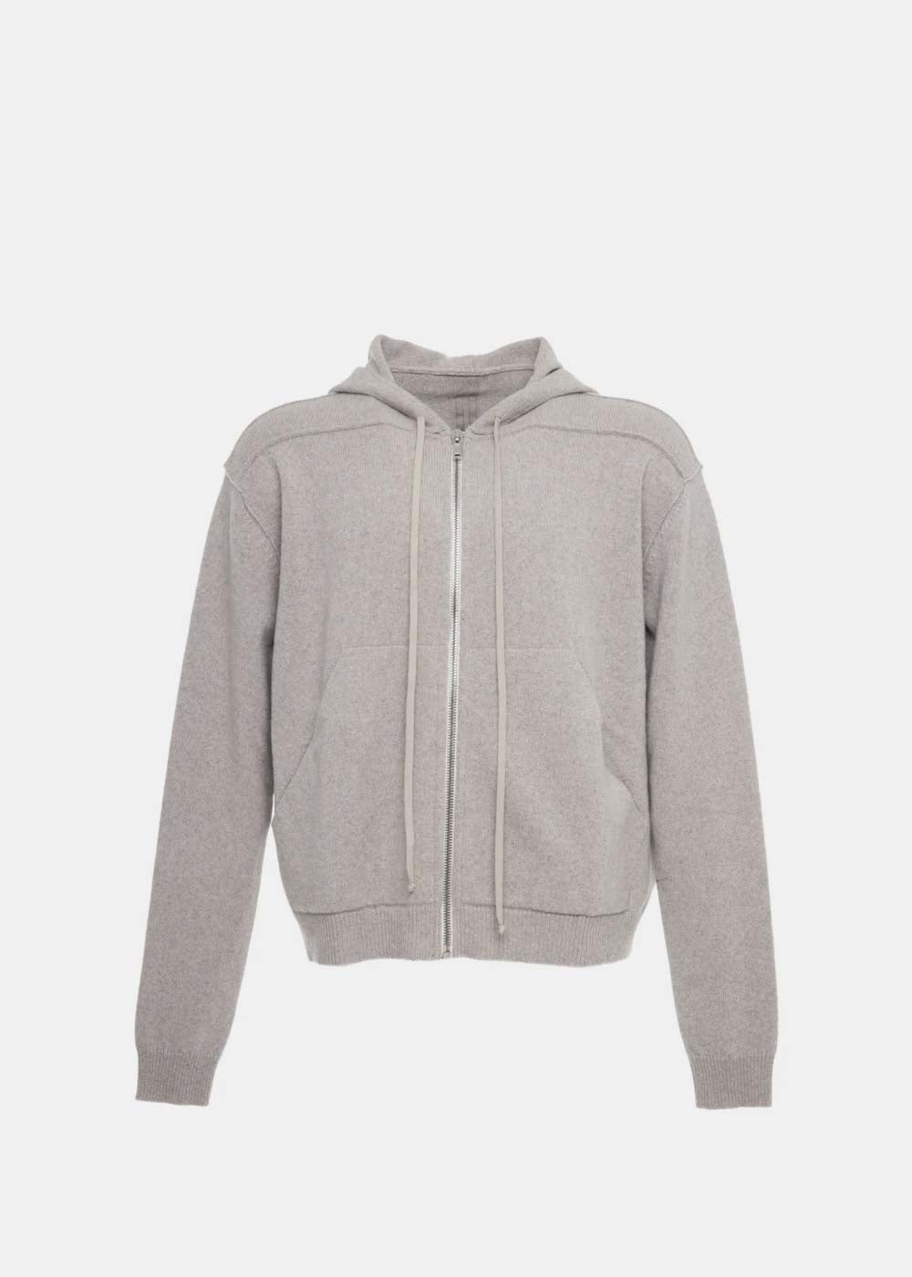 Light Grey Zip-Up Hoodie Rick owens оригінал – Купити в Україні – боковий вид