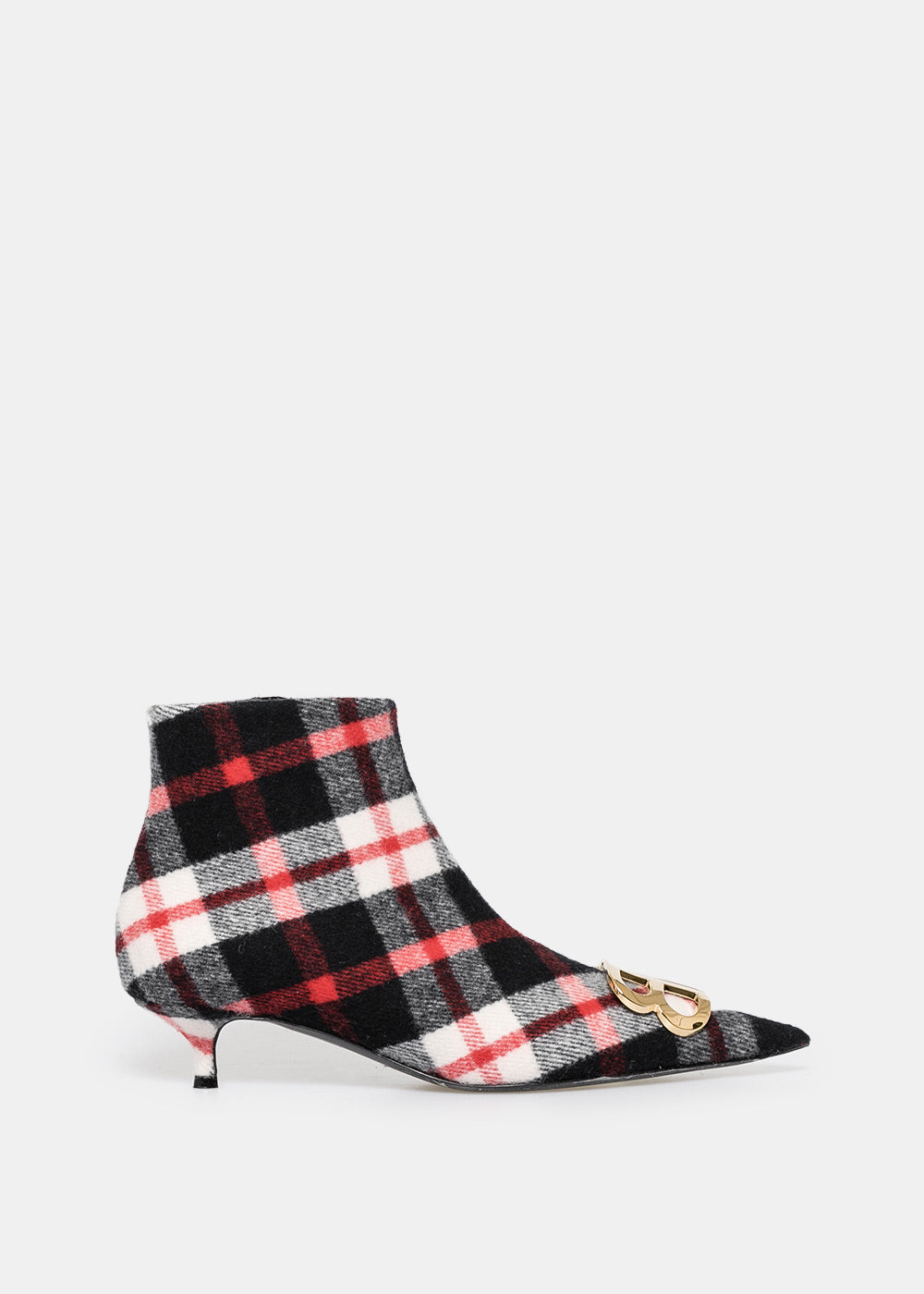 Оригінальна Red & Navy Flannel Bb Booties Balenciaga – боковий вид