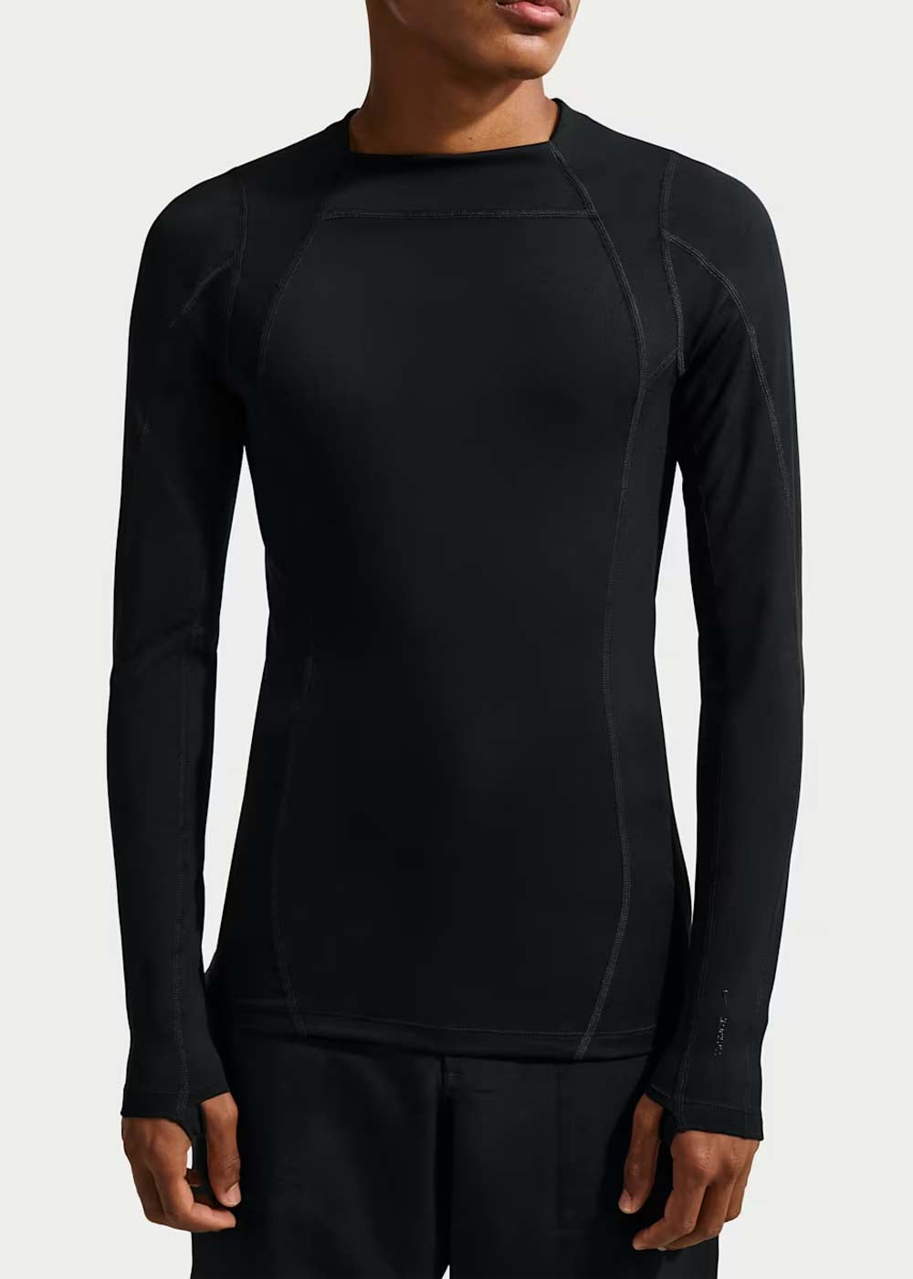 Black Mens Long-Sleeve Top Nike – Гарантія оригінальності – вид ззаду