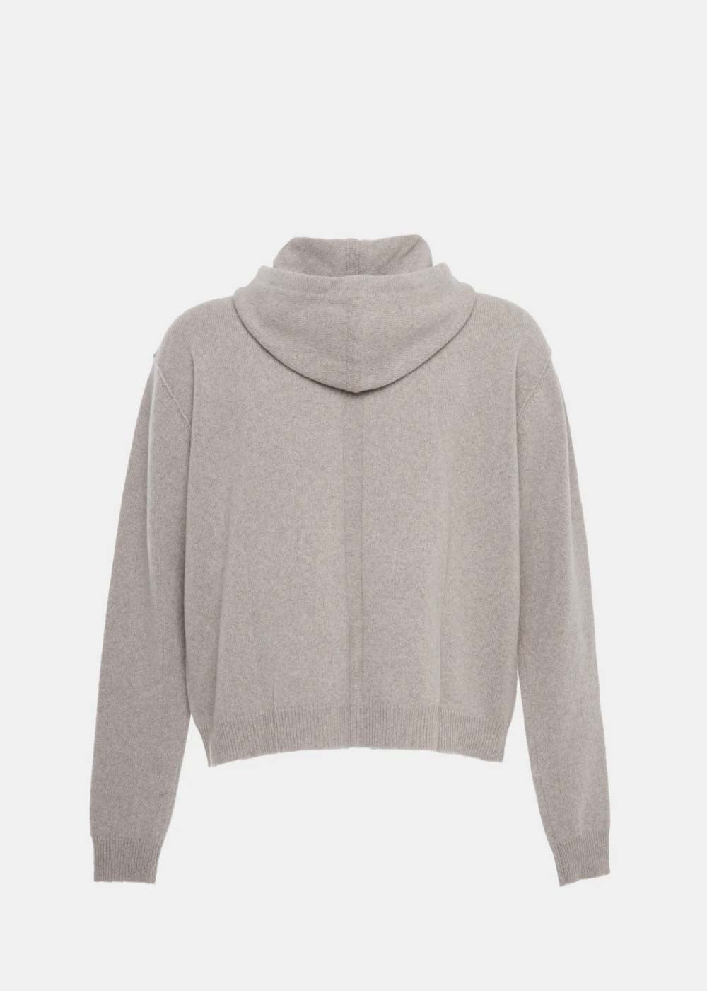 Light Grey Zip-Up Hoodie Rick owens оригінал – Купити в Україні – вид ззаду