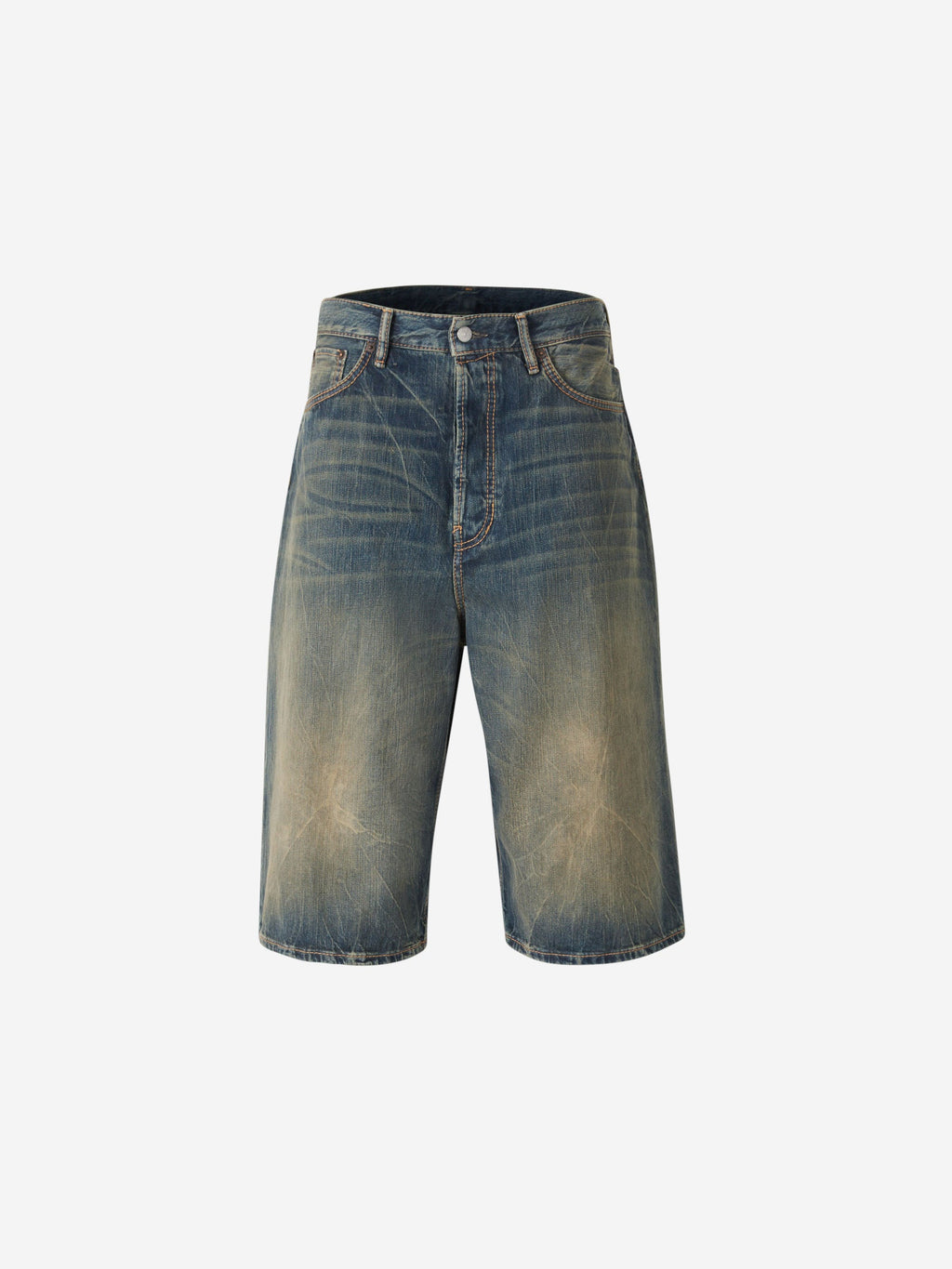 Оригінальна Oversized Denim Bermuda Shorts Acne studios – боковий вид