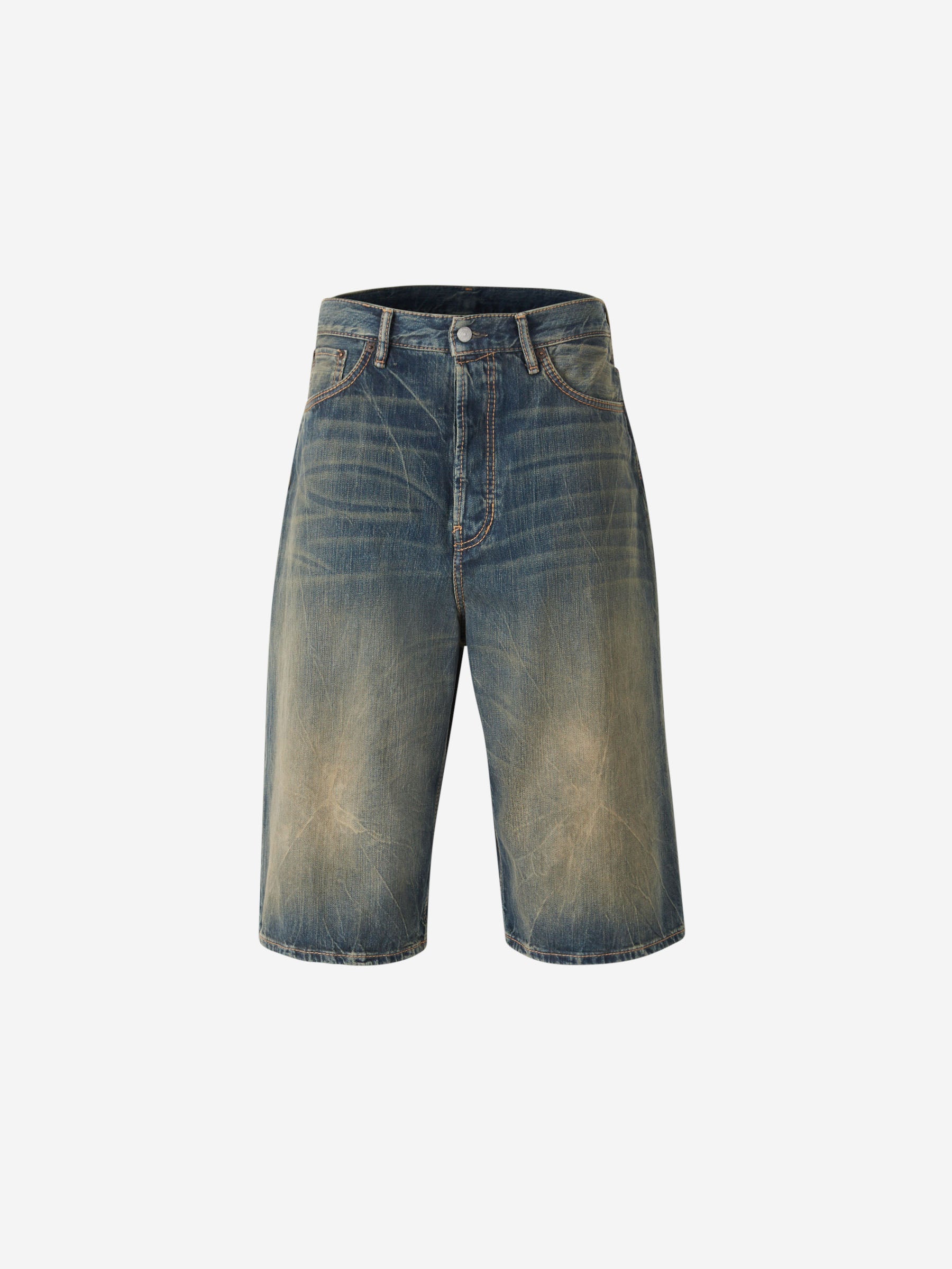 Оригінальна Oversized Denim Bermuda Shorts Acne studios – боковий вид