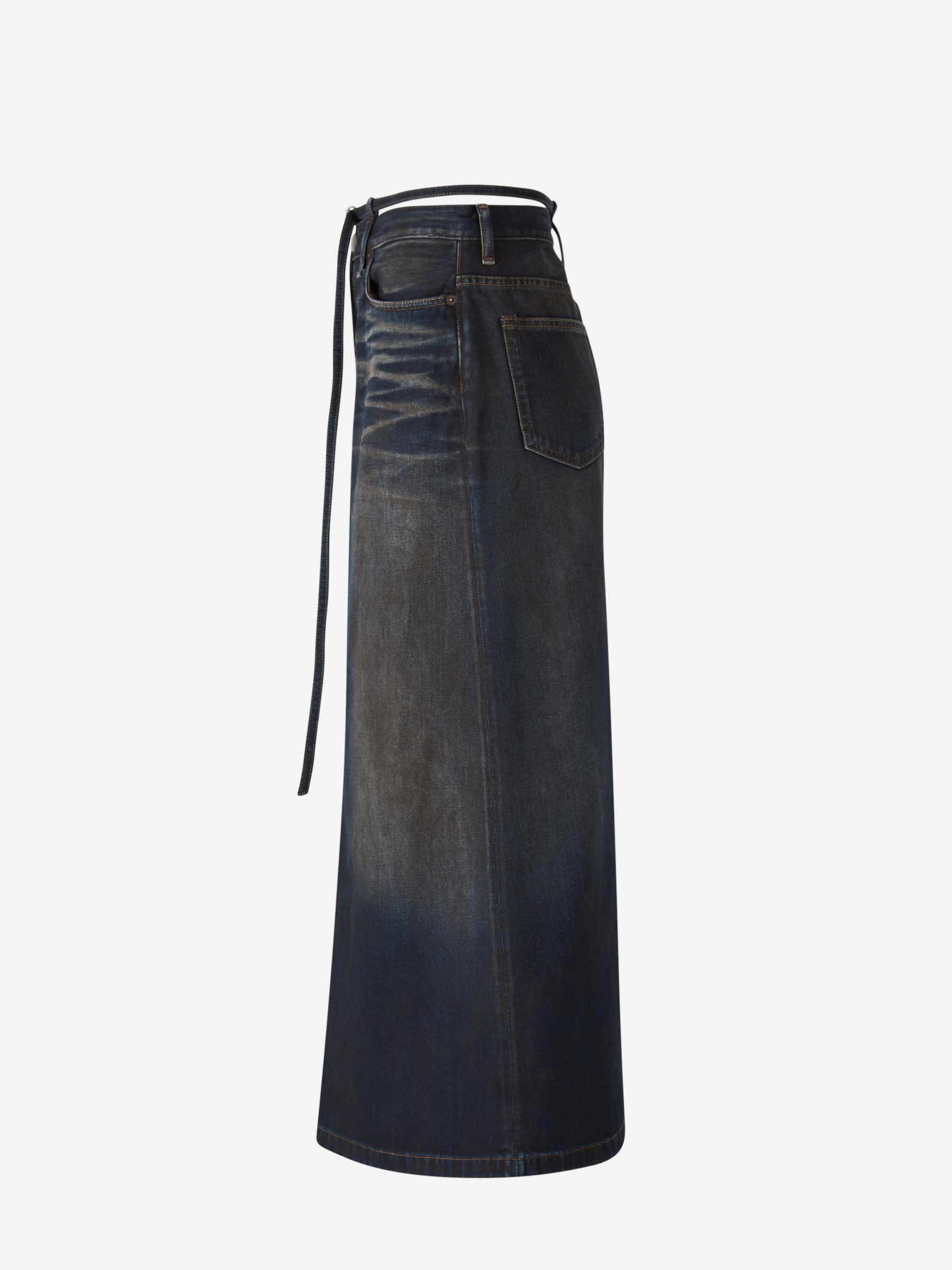 Denim MIDI Skirt Acne studios оригінал – Купити в Україні – вид ззаду