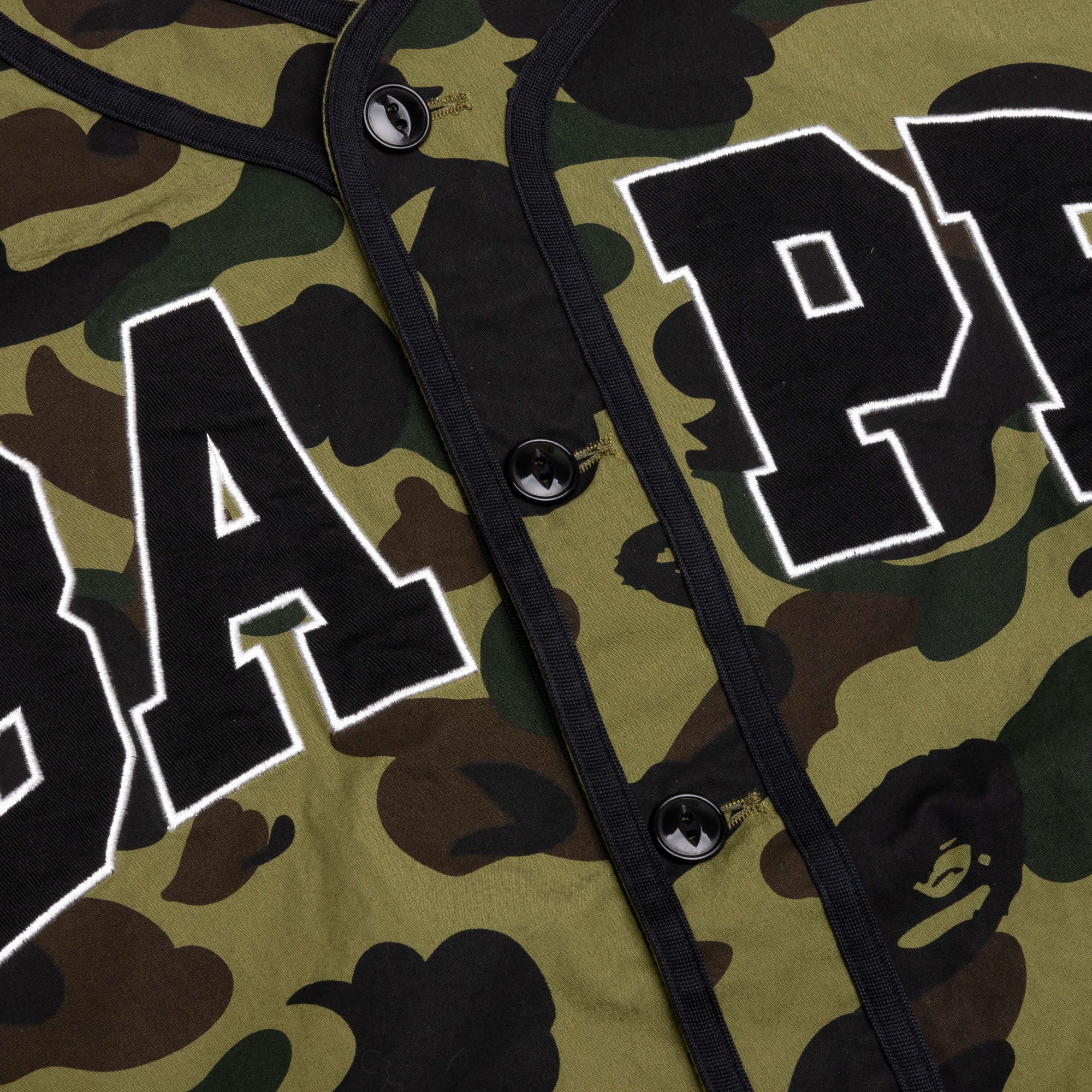 1st Camo Baseball Shirt A bathing ape – Гарантія оригінальності – детальний вид