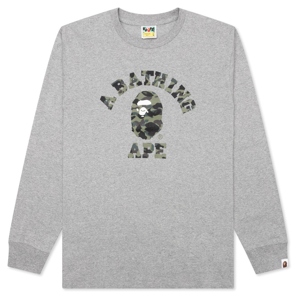 Оригінальна 1st Camo College Long Sleeve Tee A bathing ape – боковий вид