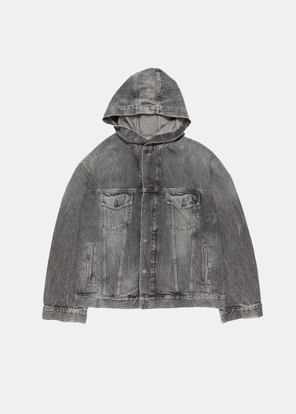 Black Hooded Denim Jacket Acne studios оригінал – Купити в Україні – боковий вид