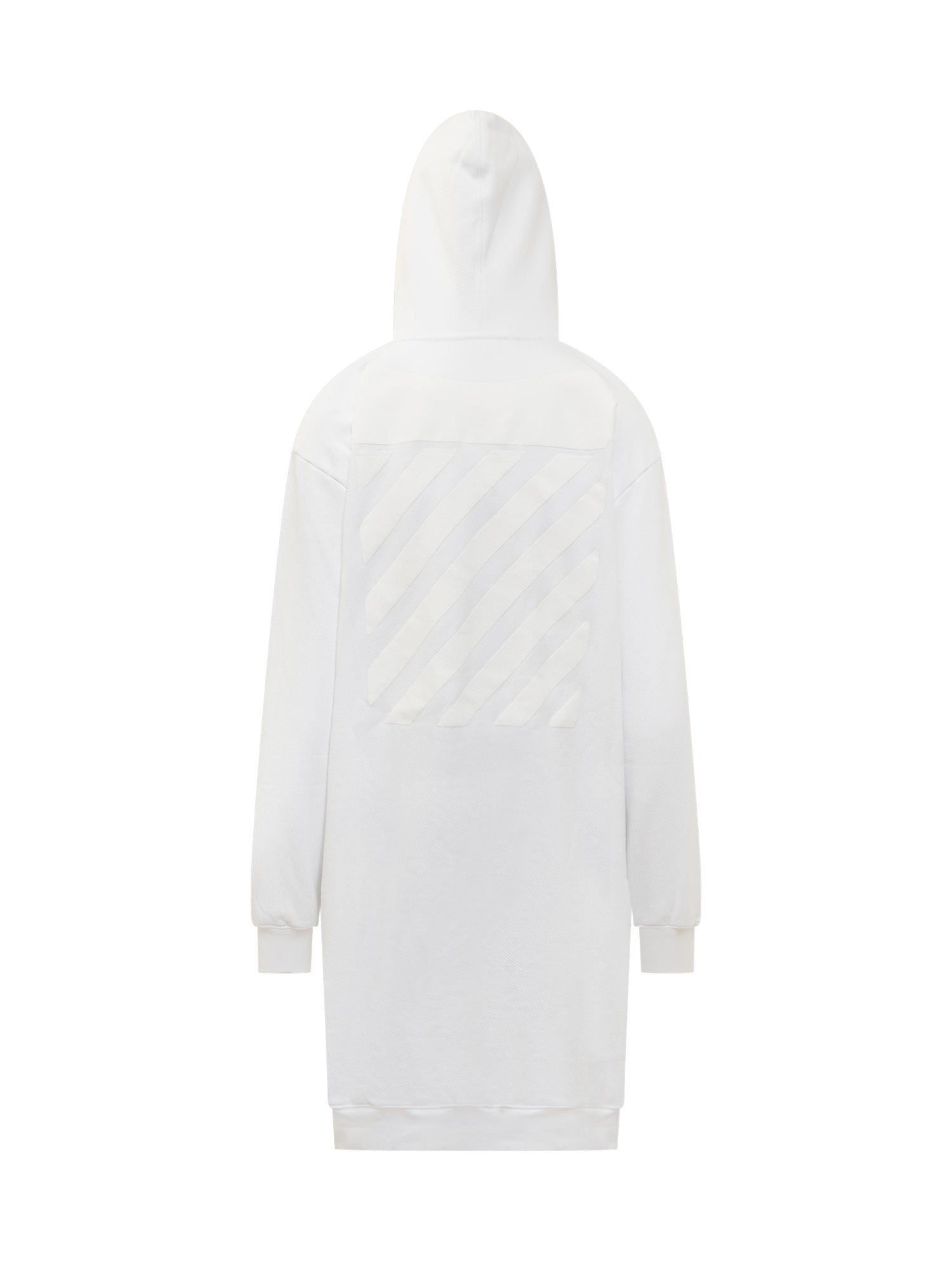 Diagonal Hoodie Dress Off-white оригінал – Купити в Україні – вид ззаду