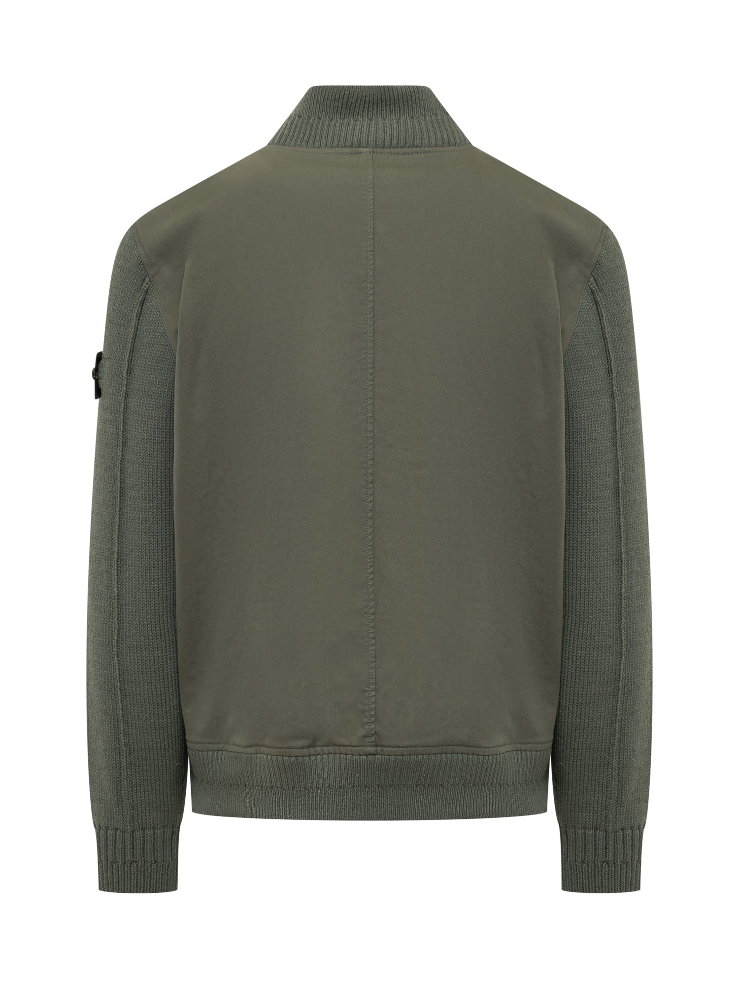 Оригінальна Bomber Jacket With Knitted Sleeves Stone island – вид ззаду