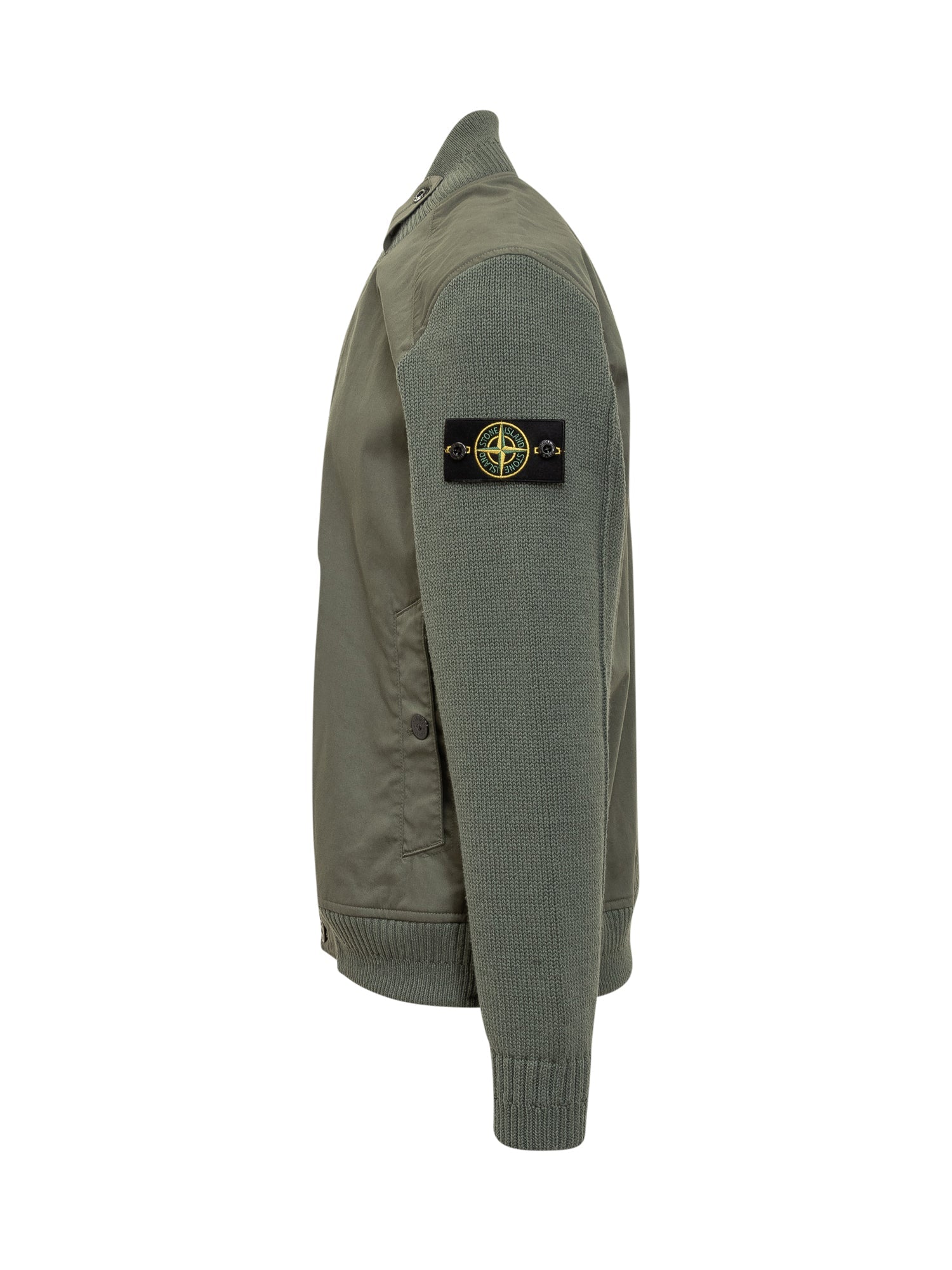 Оригінальна Bomber Jacket With Knitted Sleeves Stone island – детальний вид